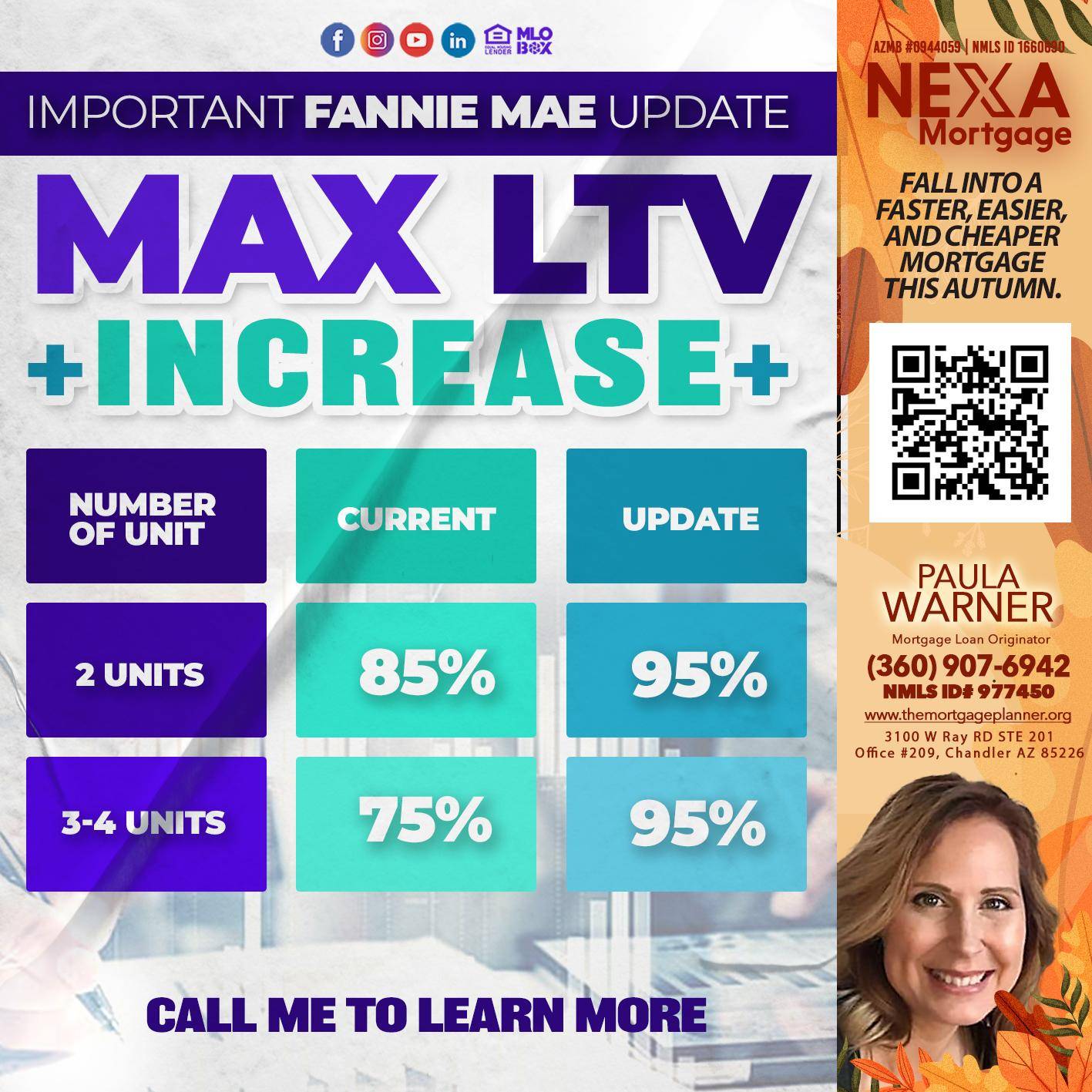 MAX LTV - Paula Warner -Mortgage Loan Originator