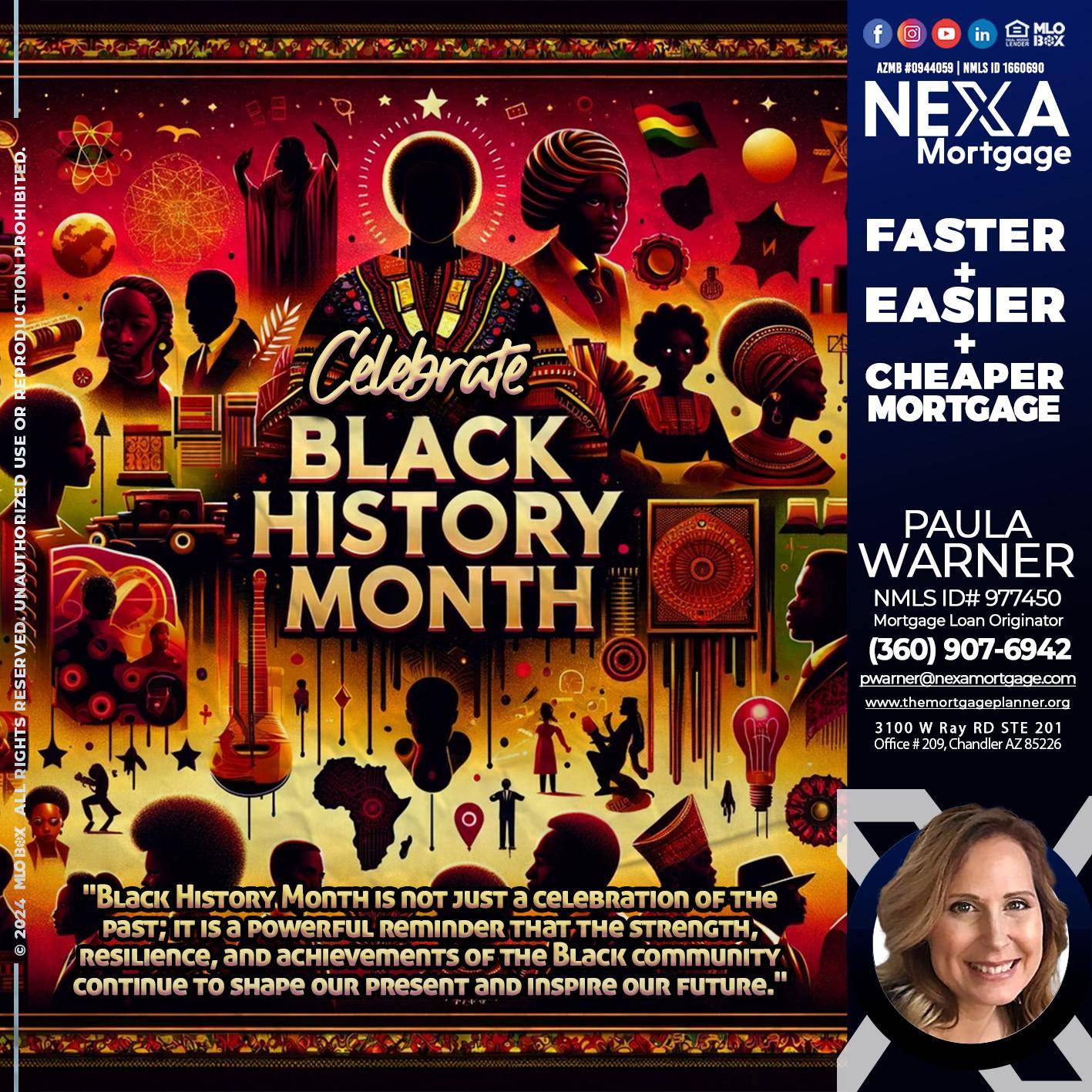 black history month - Paula Warner -Mortgage Loan Originator