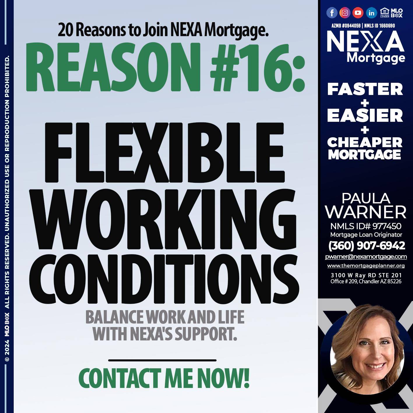 REASON 16 - Paula Warner -Mortgage Loan Originator