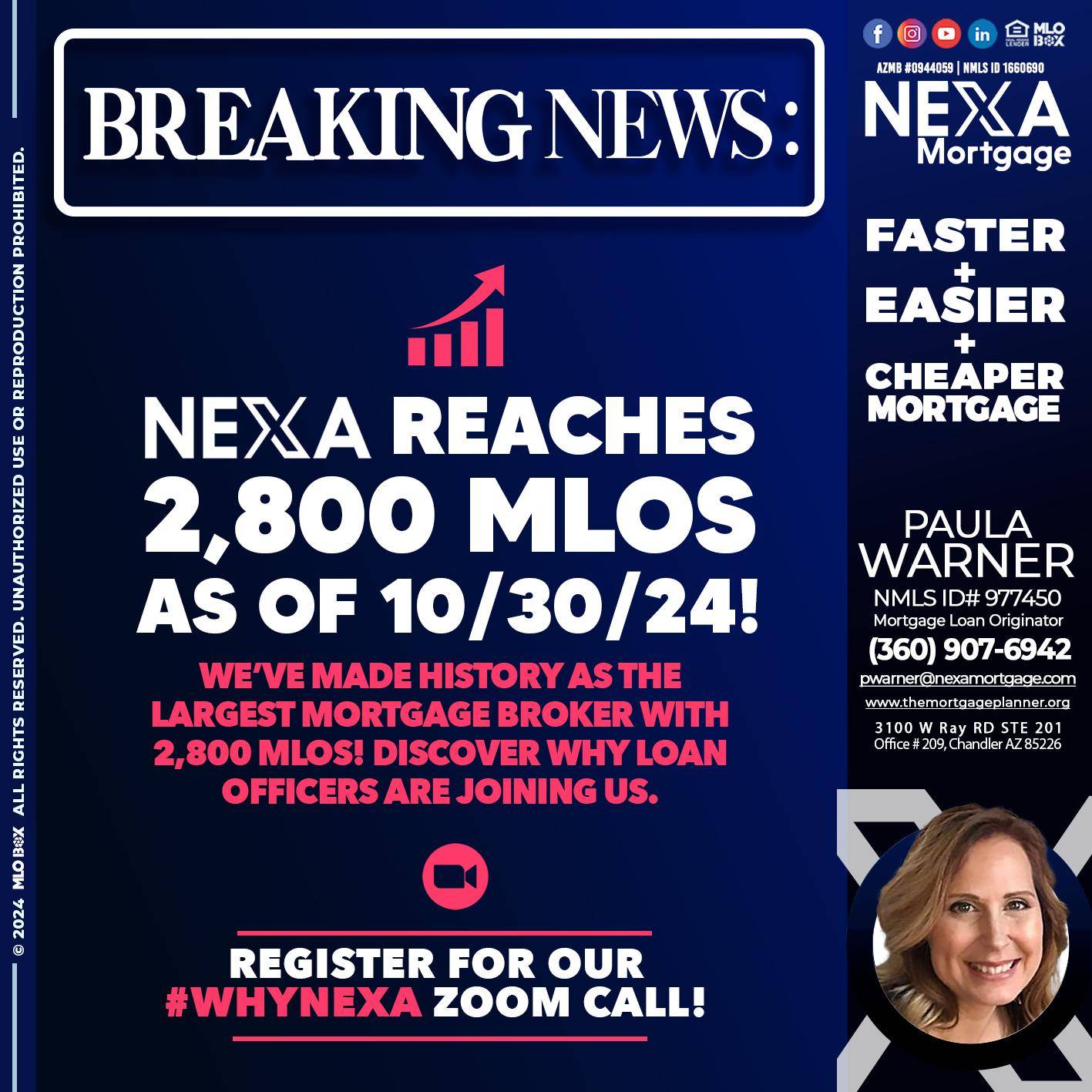 BREAKING NEWS - Paula Warner -Mortgage Loan Originator