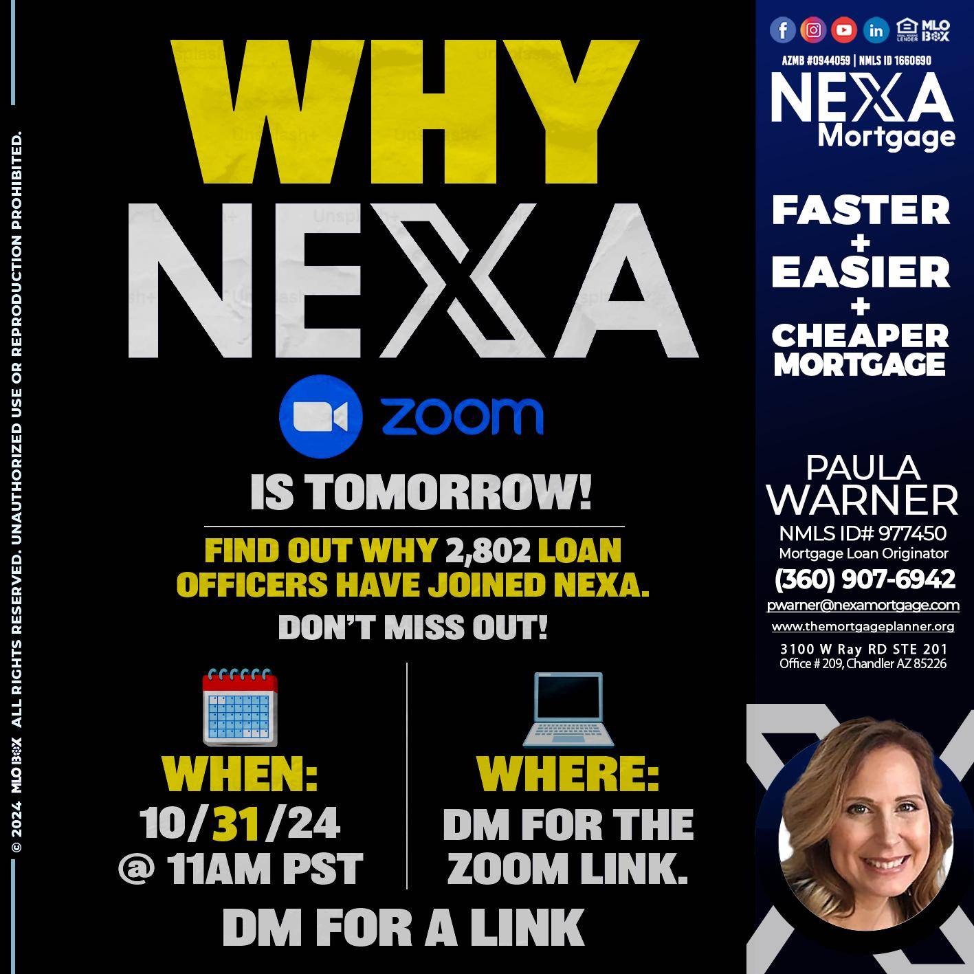 WHY NEXA - Paula Warner -Mortgage Loan Originator