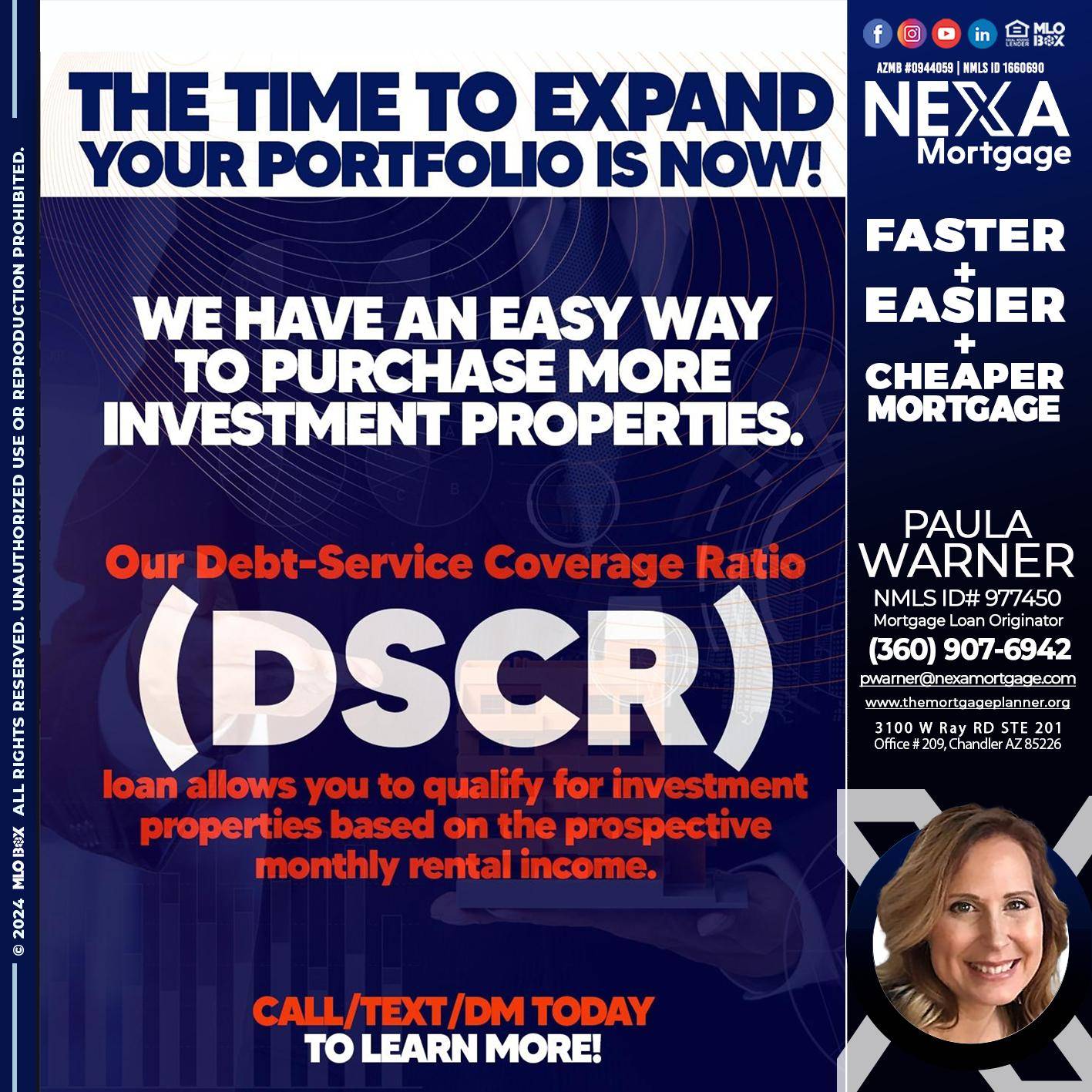DSCR - Paula Warner -Mortgage Loan Originator