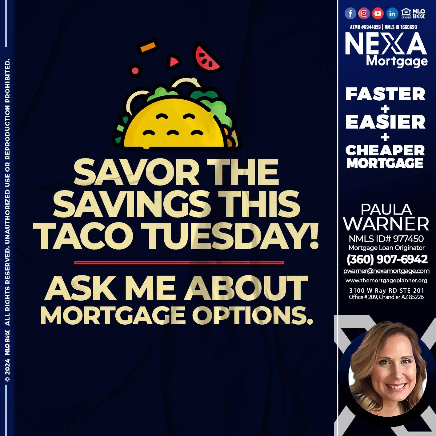 SAVOR THE SAVINGS - Paula Warner -Mortgage Loan Originator
