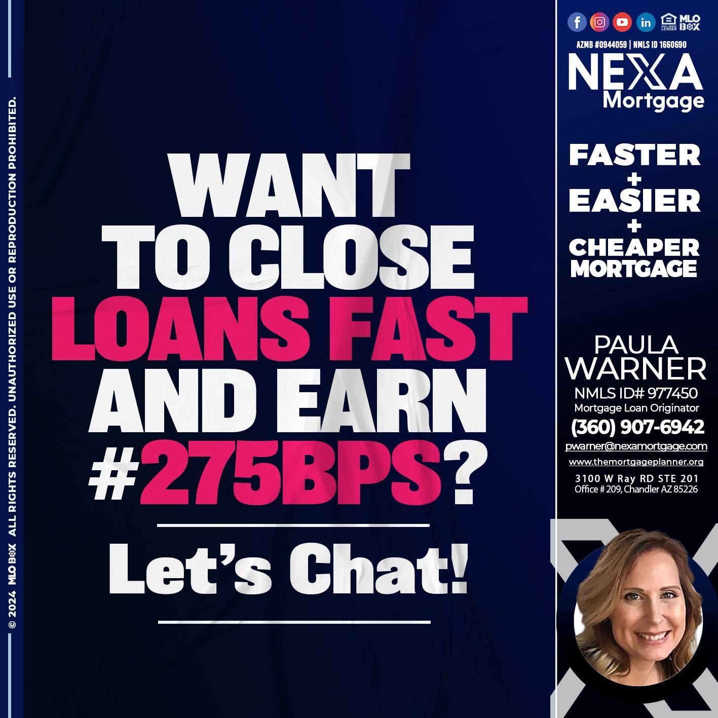 WANT TO CLOSE? - Paula Warner -Mortgage Loan Originator