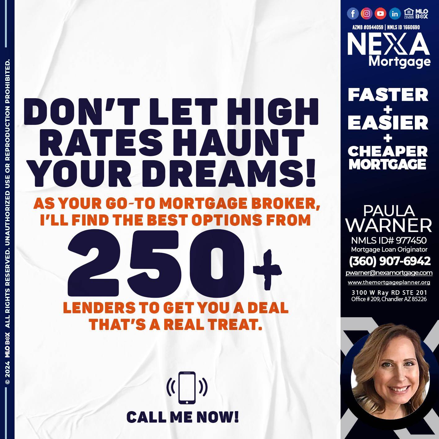 250 + LENDERS - Paula Warner -Mortgage Loan Originator