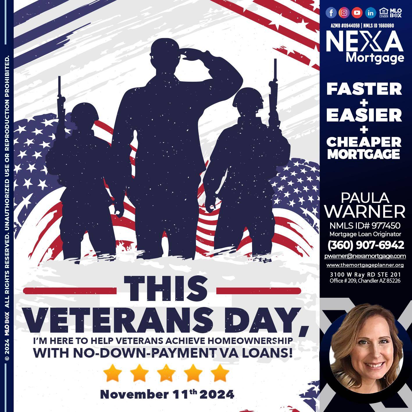 this veterans day - Paula Warner -Mortgage Loan Originator