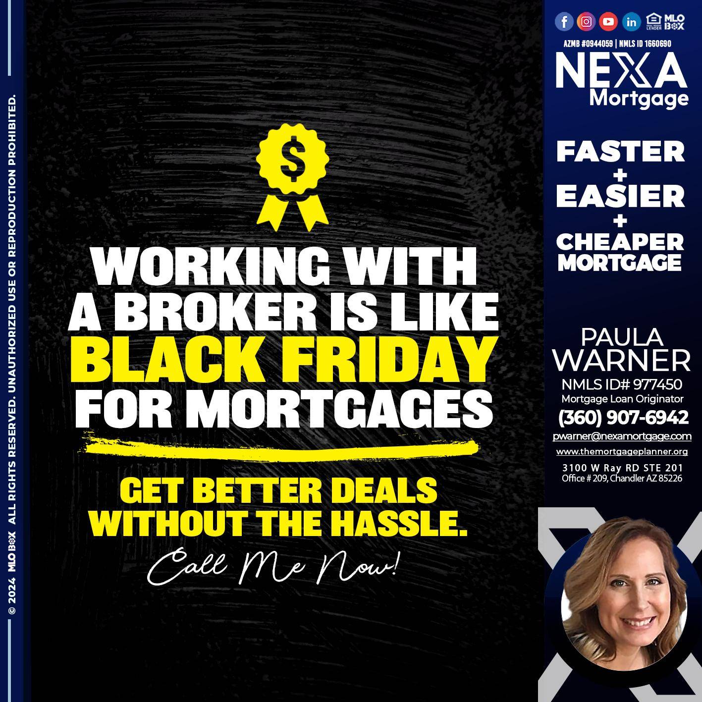 WORKING WITH A BROKER - Paula Warner -Mortgage Loan Originator