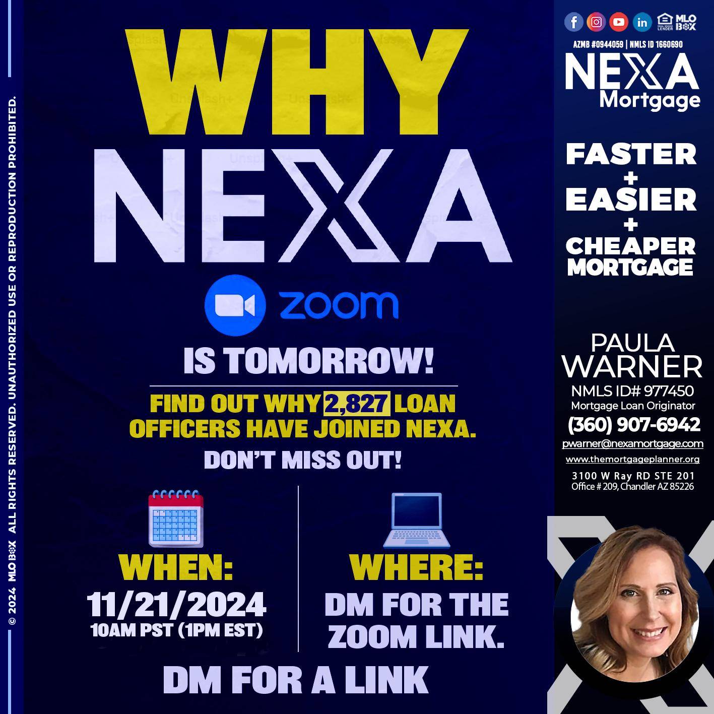 WHY NEXA - Paula Warner -Mortgage Loan Originator