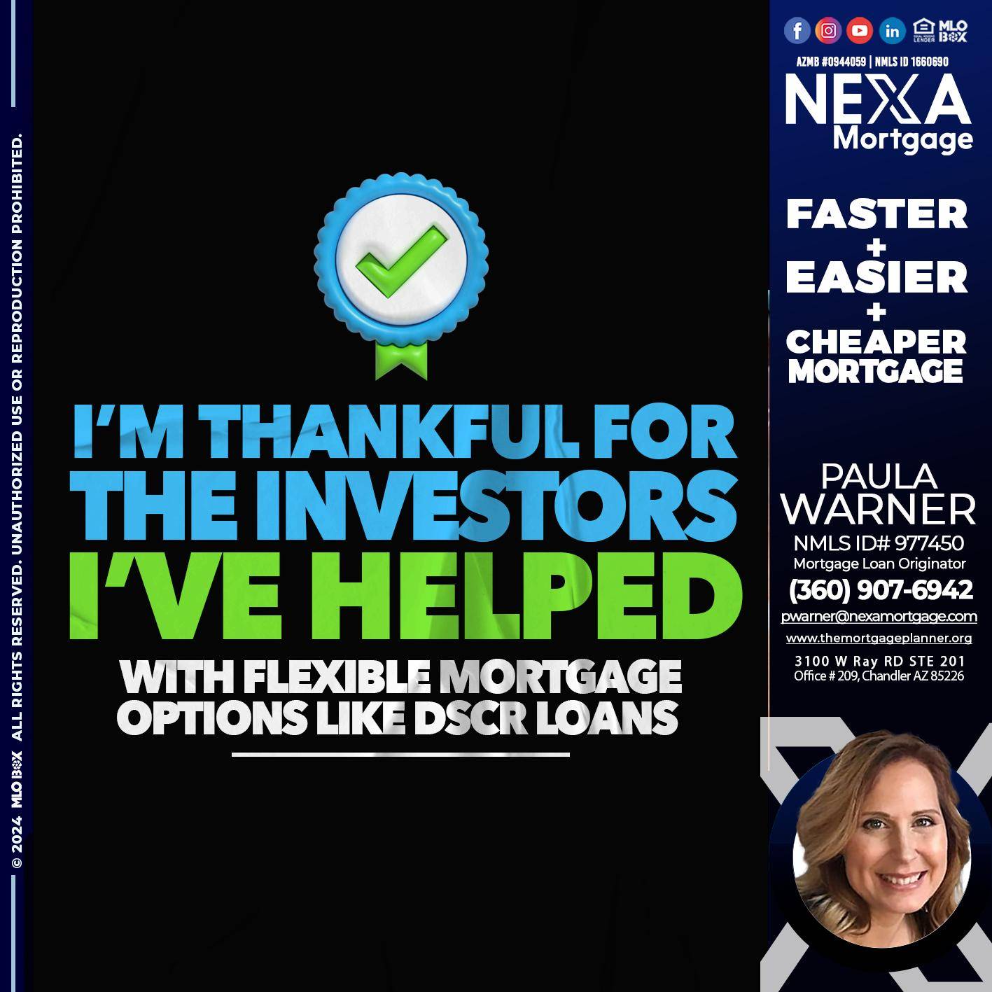 IM THANKFULL - Paula Warner -Mortgage Loan Originator