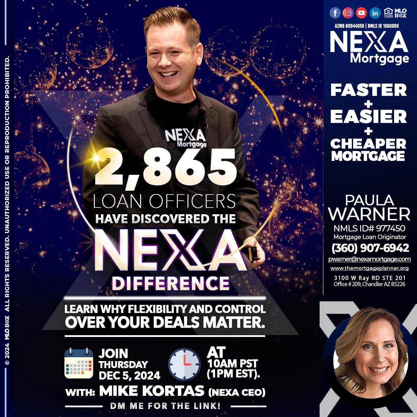 2,865 LOAN OFFICERS - Paula Warner -Mortgage Loan Originator