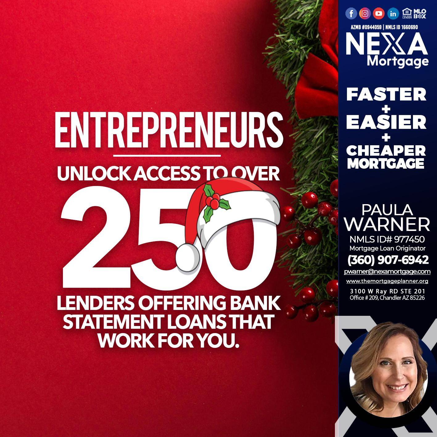 ENTREPRENEURS - Paula Warner -Mortgage Loan Originator