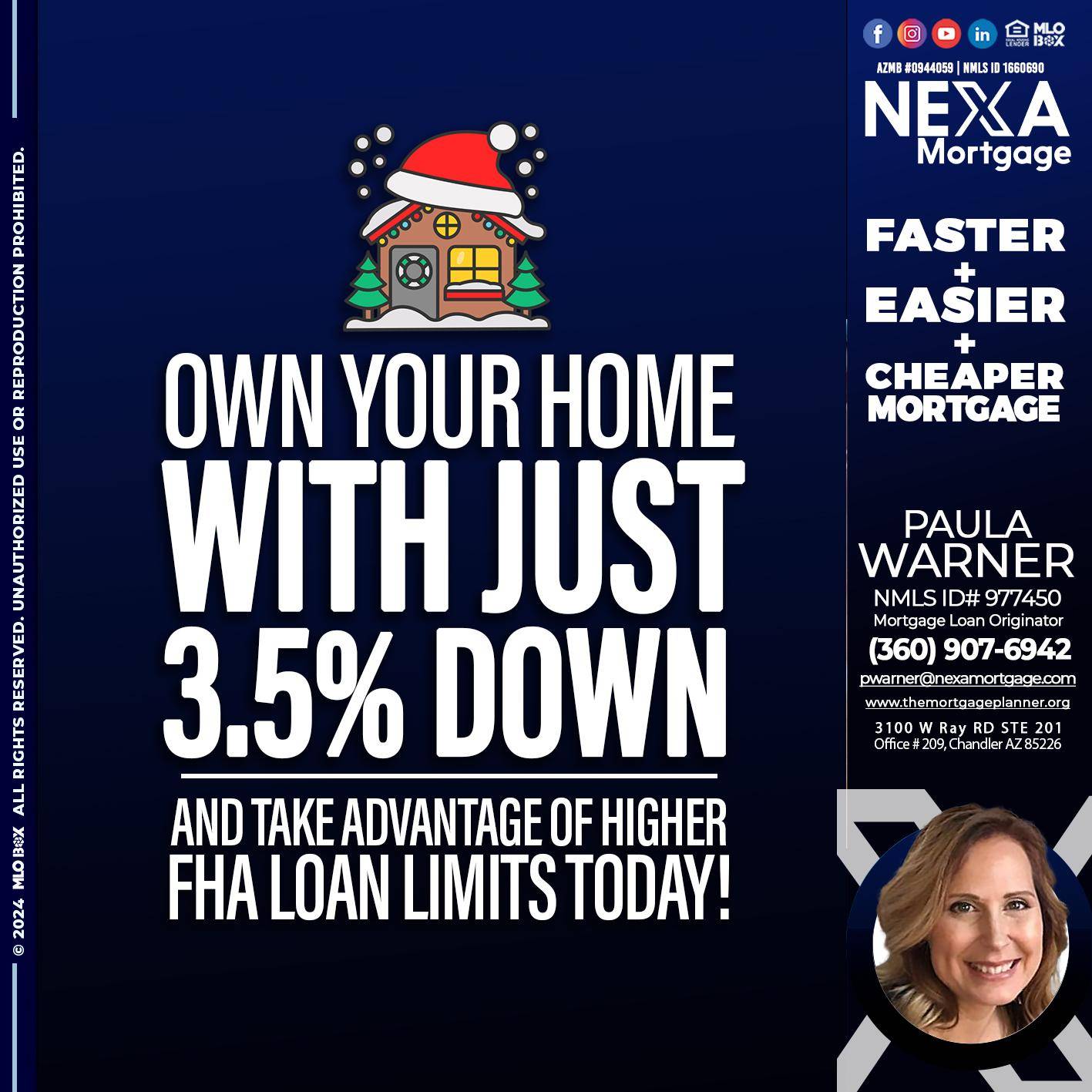own your home - Paula Warner -Mortgage Loan Originator