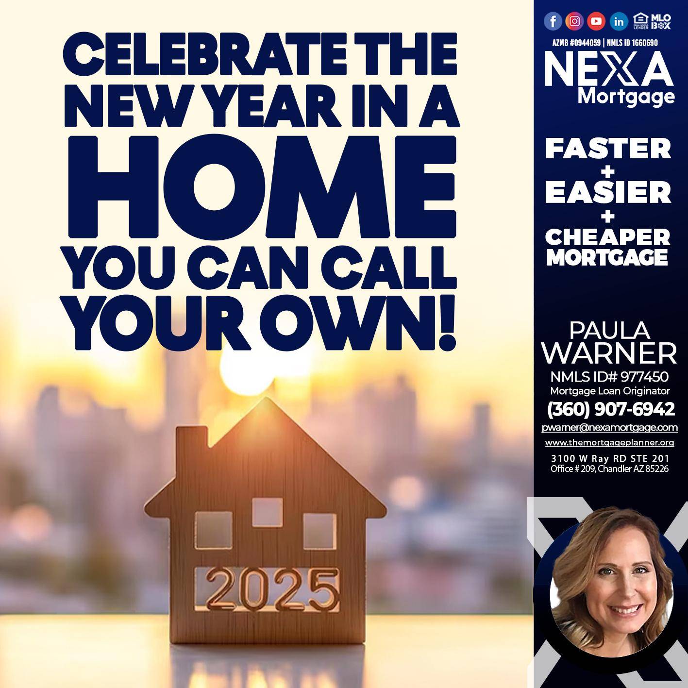 CELEBRATE THE NEW YEAR - Paula Warner -Mortgage Loan Originator