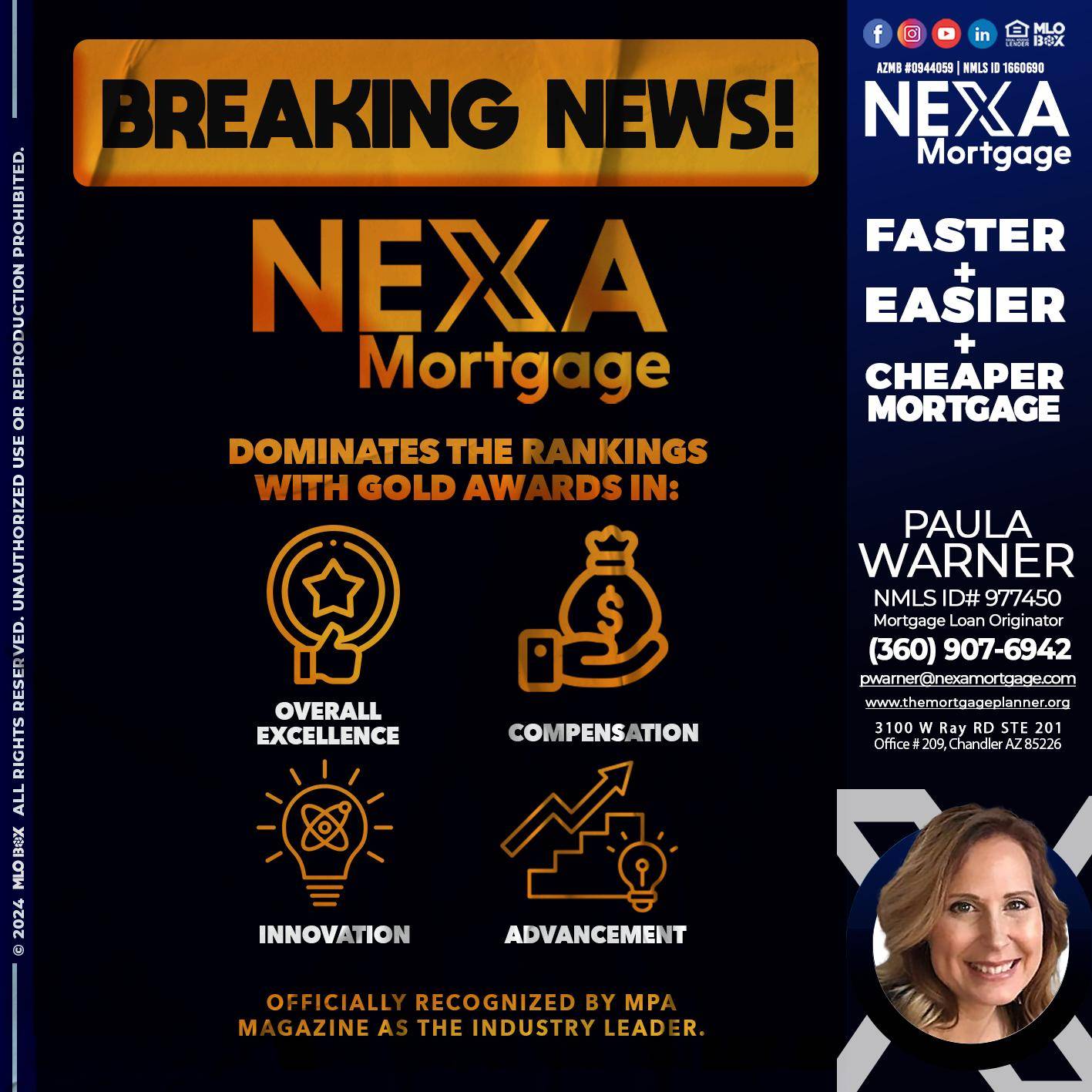 BREAKING NEWS - Paula Warner -Mortgage Loan Originator