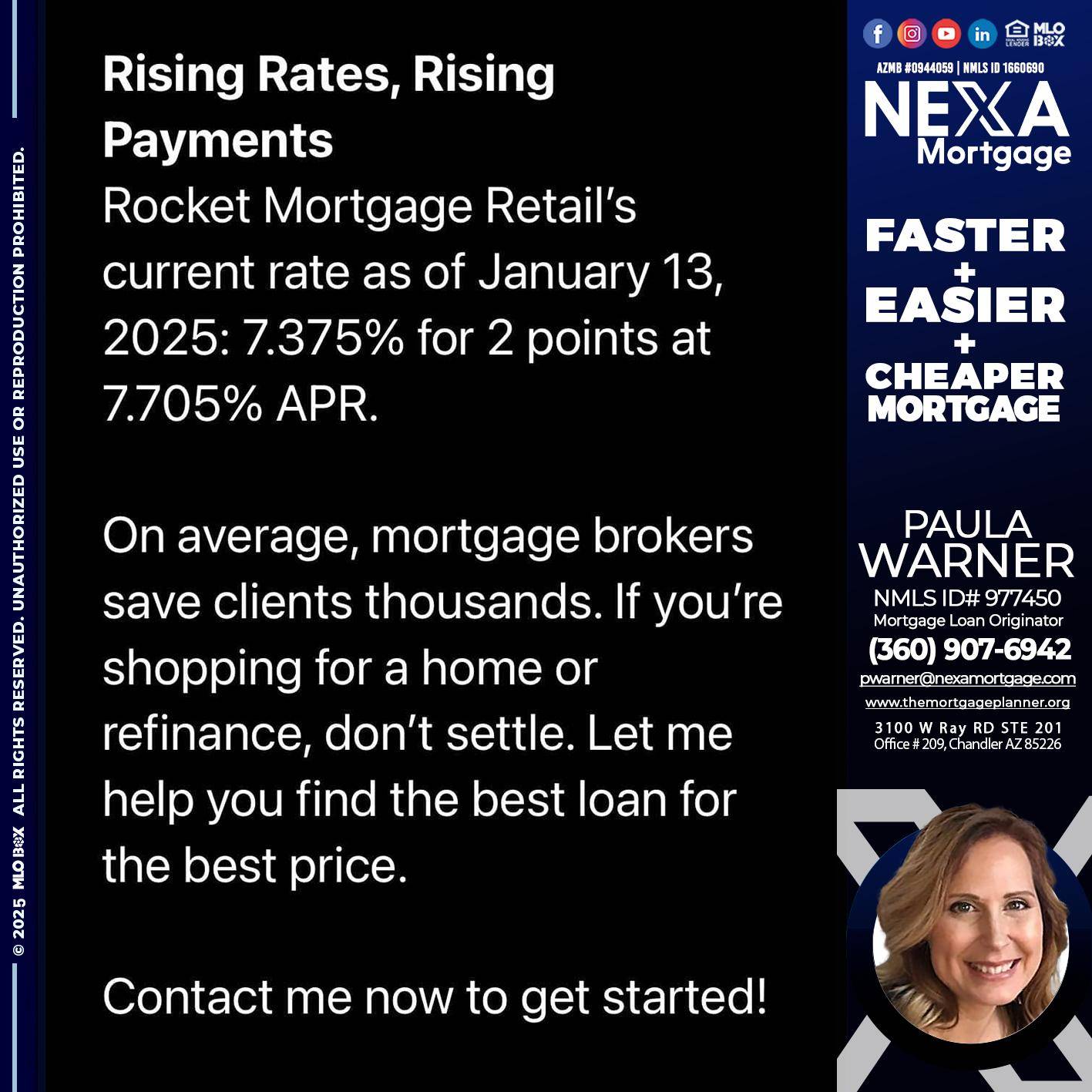 rising rates - Paula Warner -Mortgage Loan Originator