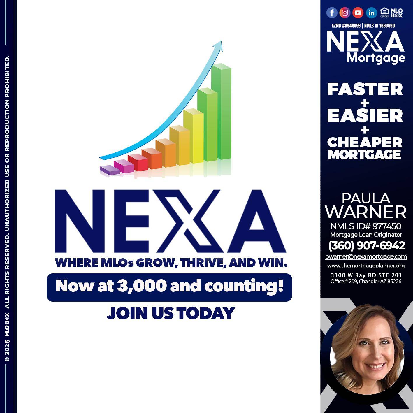 3,000 MLOs - Paula Warner -Mortgage Loan Originator