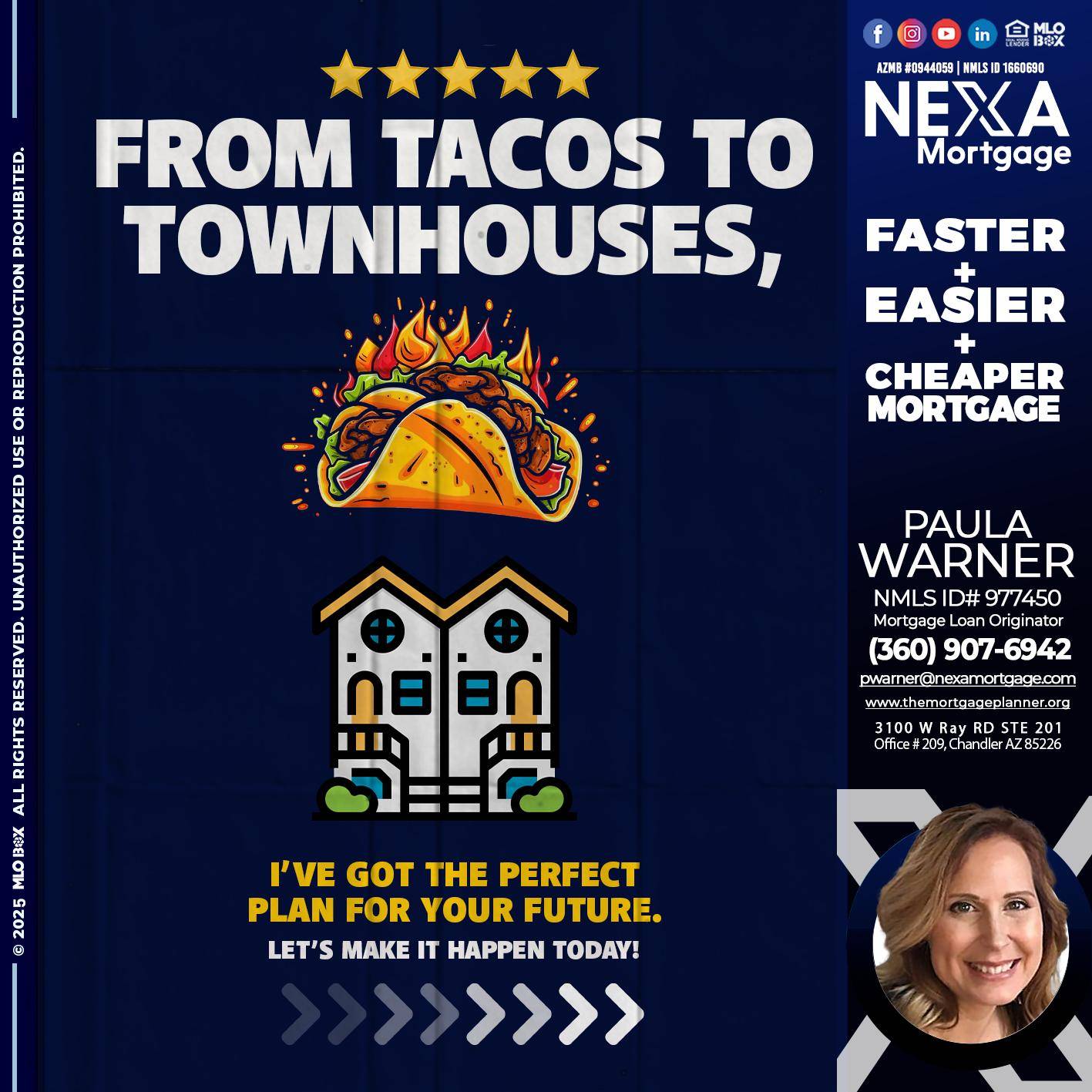 from tacos to townhomes - Paula Warner -Mortgage Loan Originator