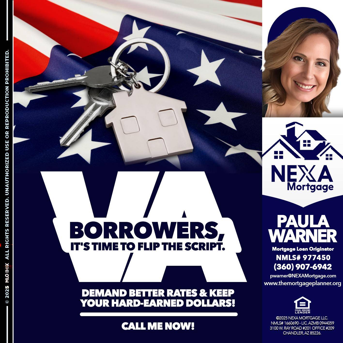 VA BORROWERS - Paula Warner -Mortgage Loan Originator
