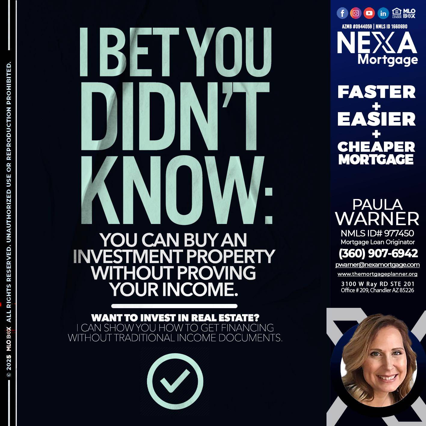 I BET YOU - Paula Warner -Mortgage Loan Originator