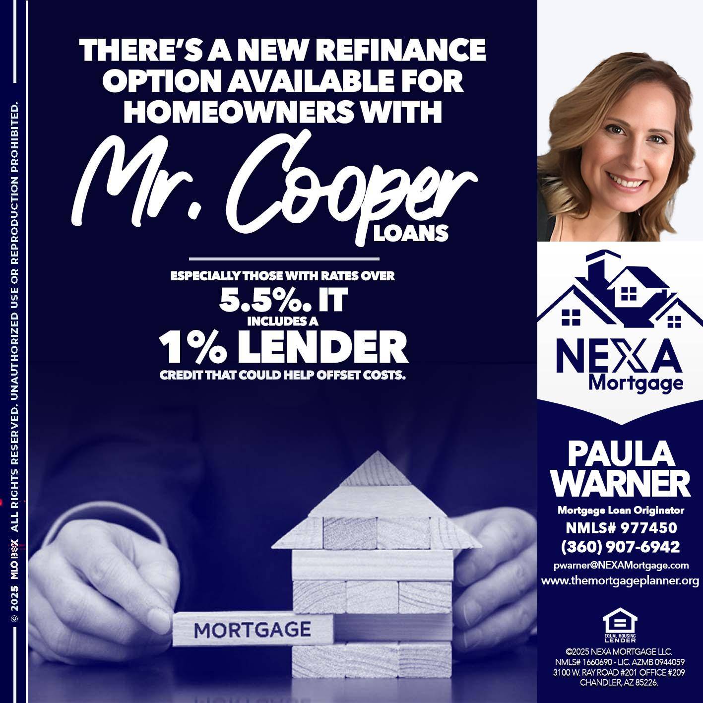 Mr. Cooper loans - Paula Warner -Mortgage Loan Originator