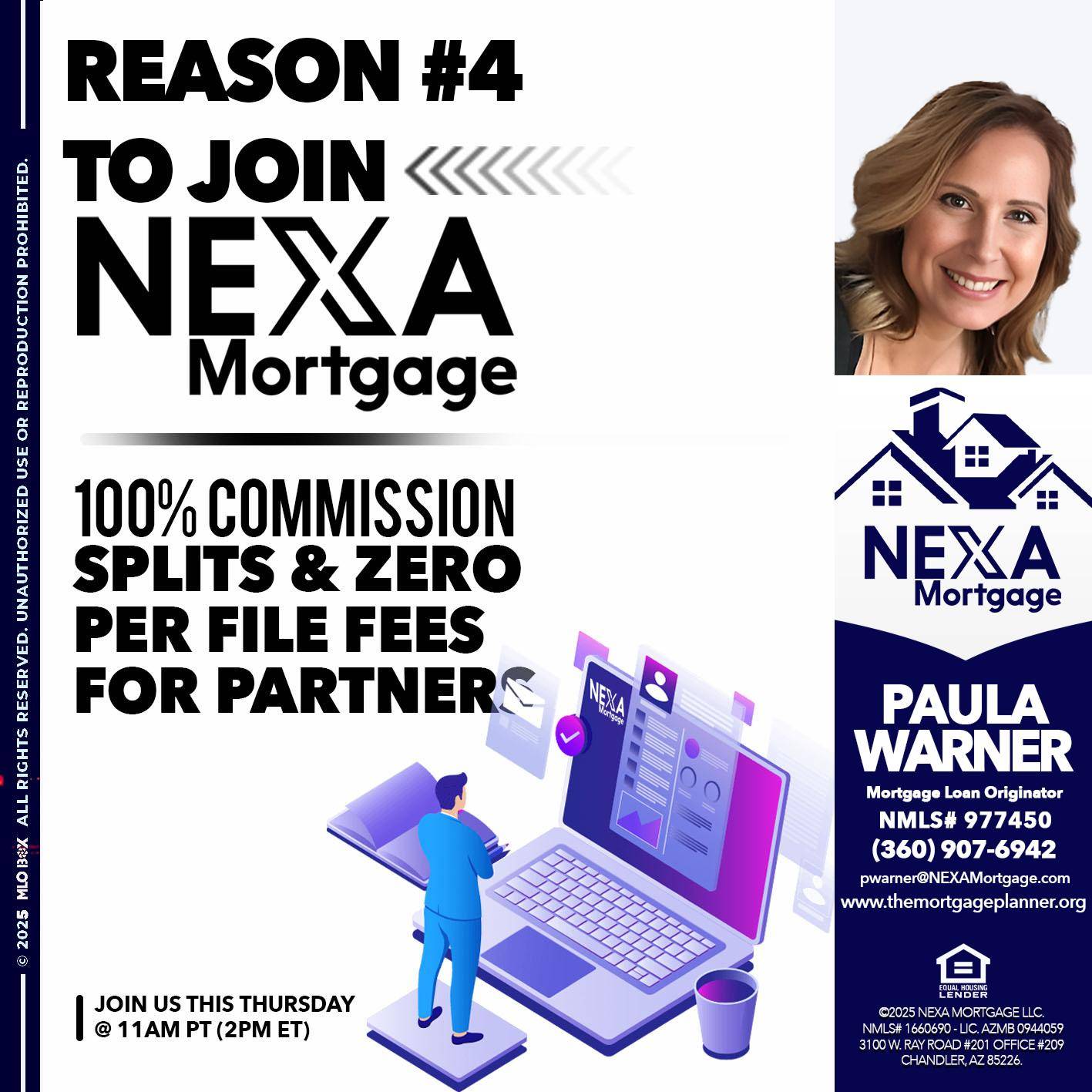 REASON 4 - Paula Warner -Mortgage Loan Originator