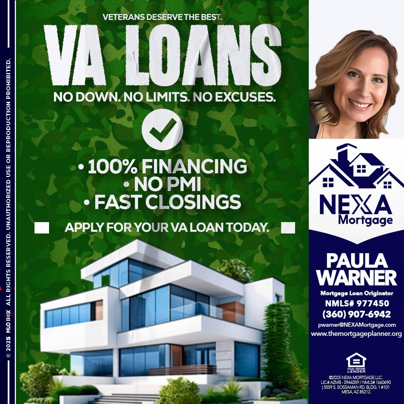 VA LOANS - Paula Warner -Mortgage Loan Originator