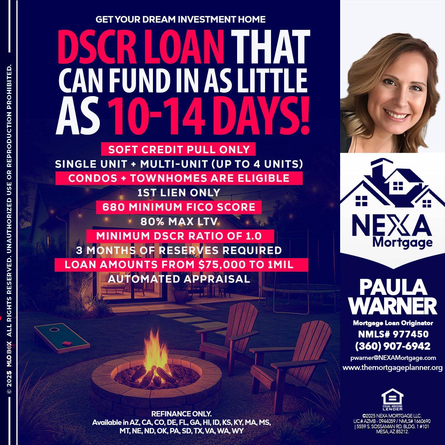 DSCR LOAN - Paula Warner -Mortgage Loan Originator
