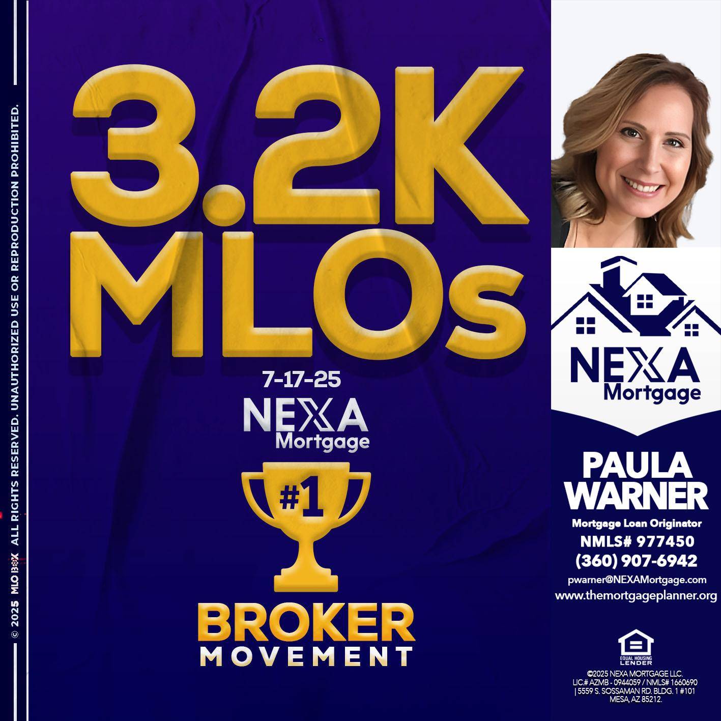 3.2K MLOs - Paula Warner -Mortgage Loan Originator