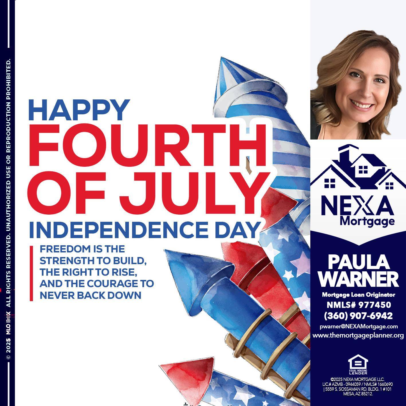 HAPPY FOURTH OF JULY - Paula Warner -Mortgage Loan Originator