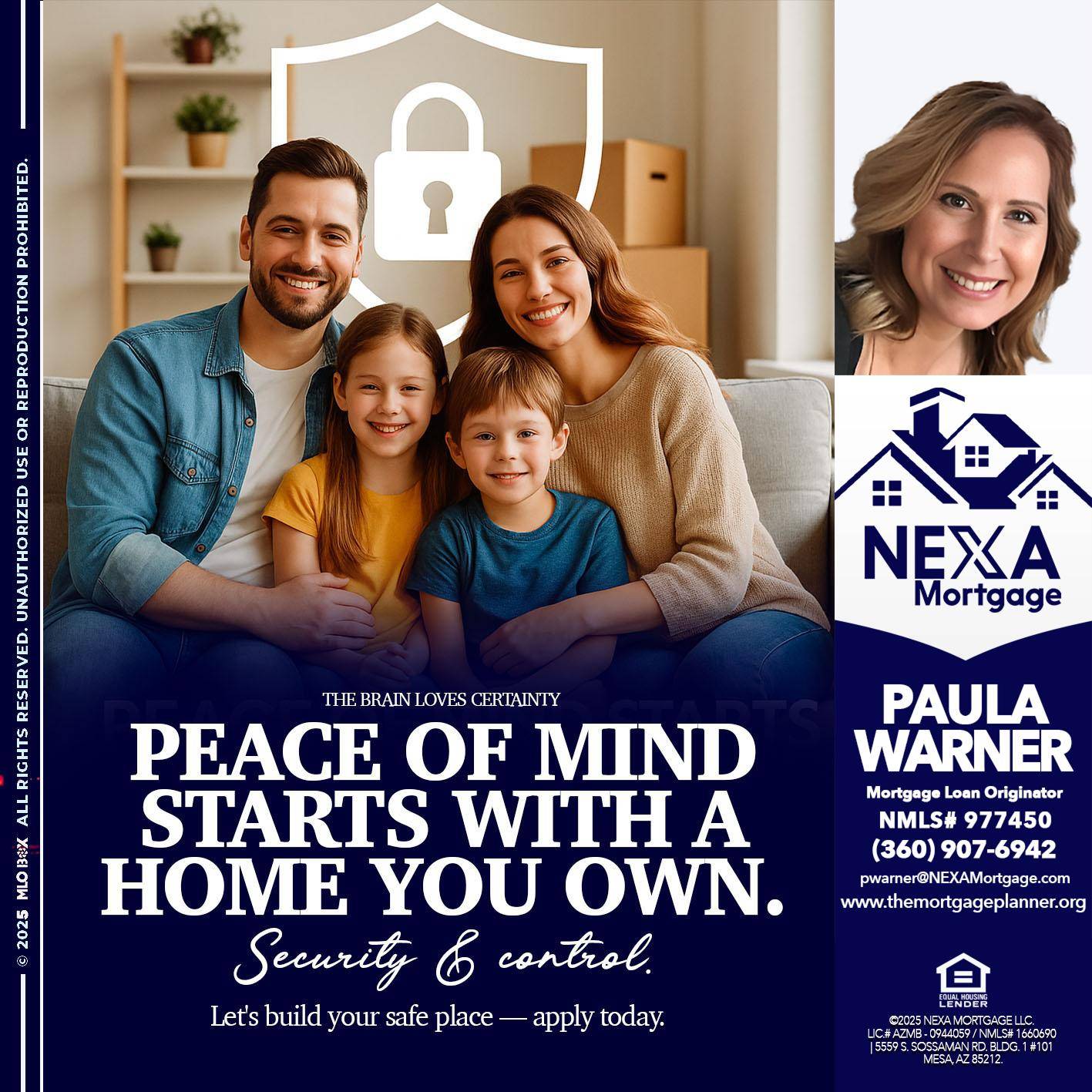 peace of mind - Paula Warner -Mortgage Loan Originator