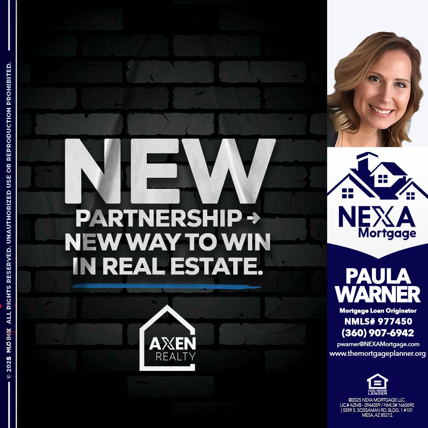 new partnership - Paula Warner -Mortgage Loan Originator
