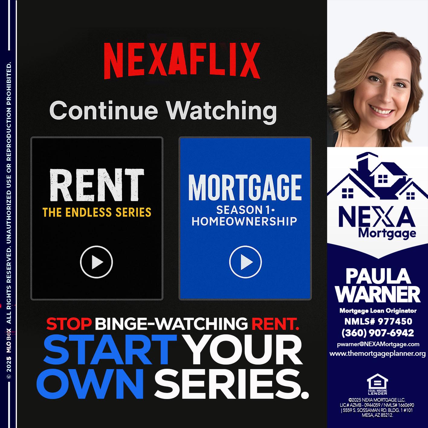 NEXAFLIX - Paula Warner -Mortgage Loan Originator