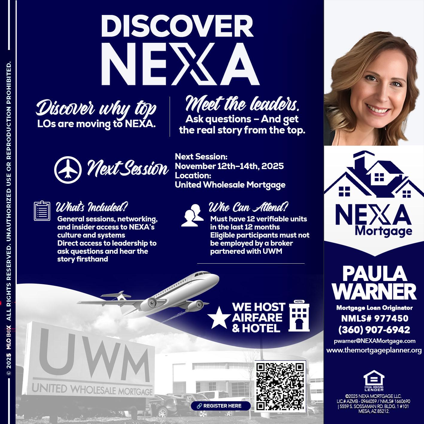 DISCOVER NEXA - Paula Warner -Mortgage Loan Originator