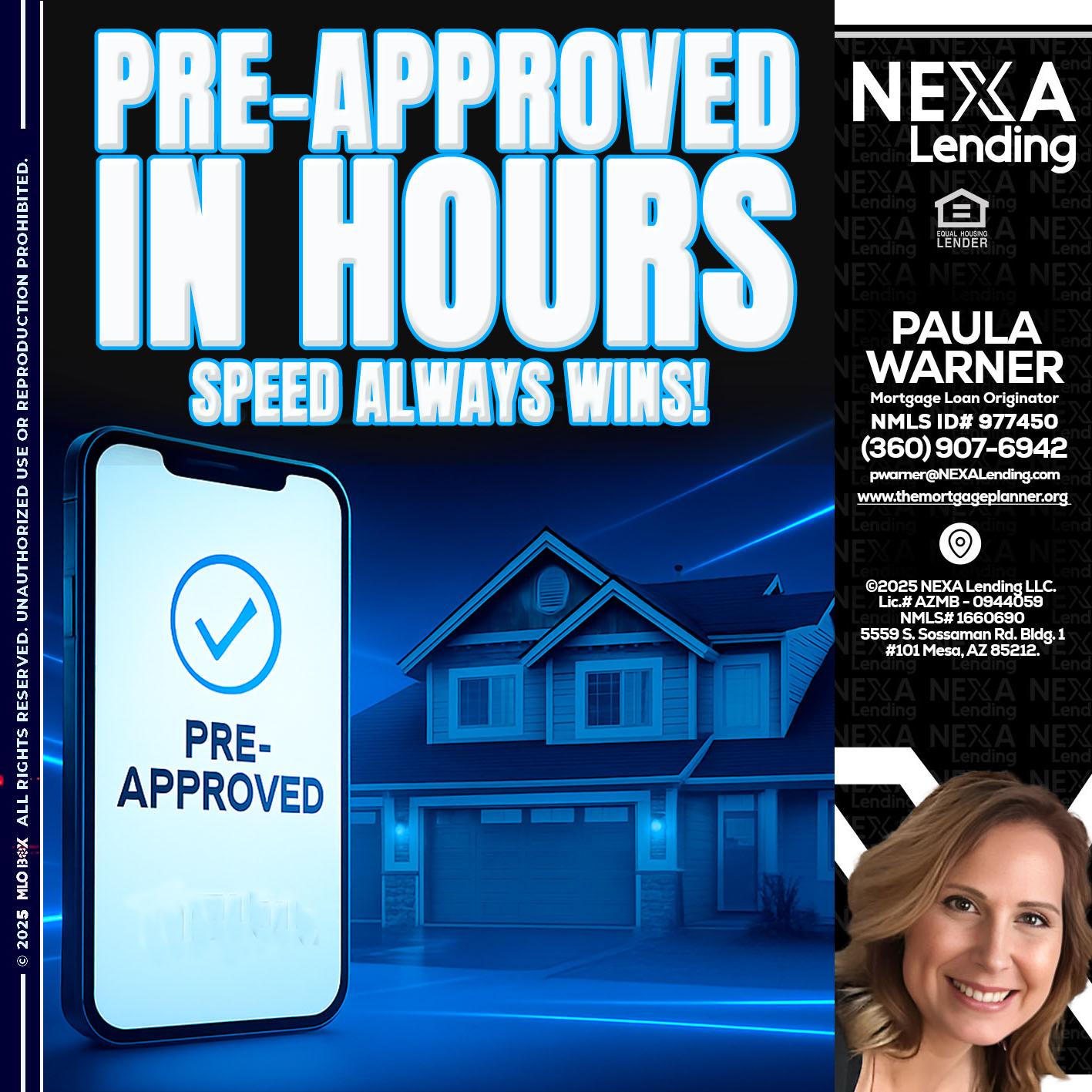 PRE - Paula Warner -Mortgage Loan Originator