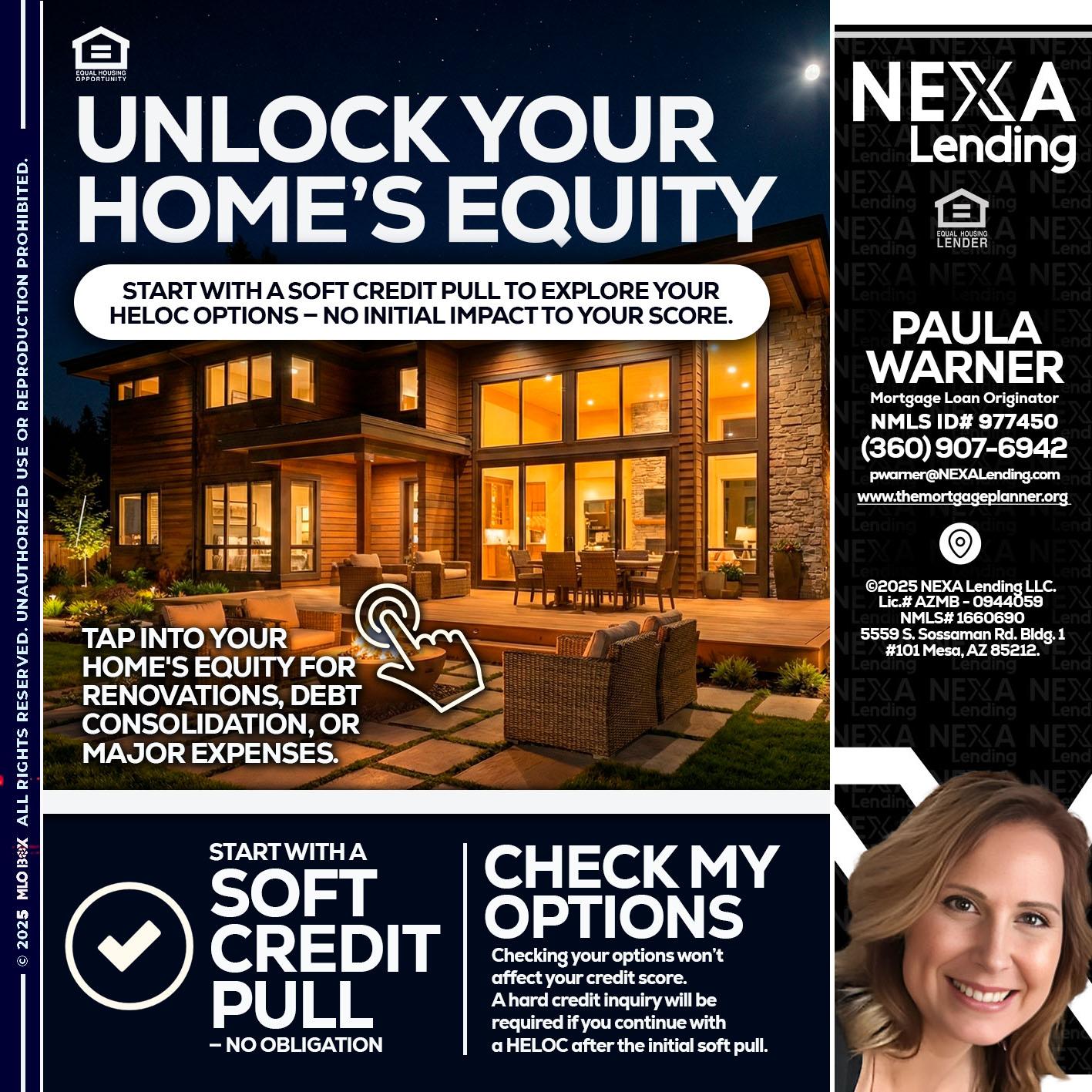 UNLOCK YOUR HOMES - Paula Warner -Mortgage Loan Originator