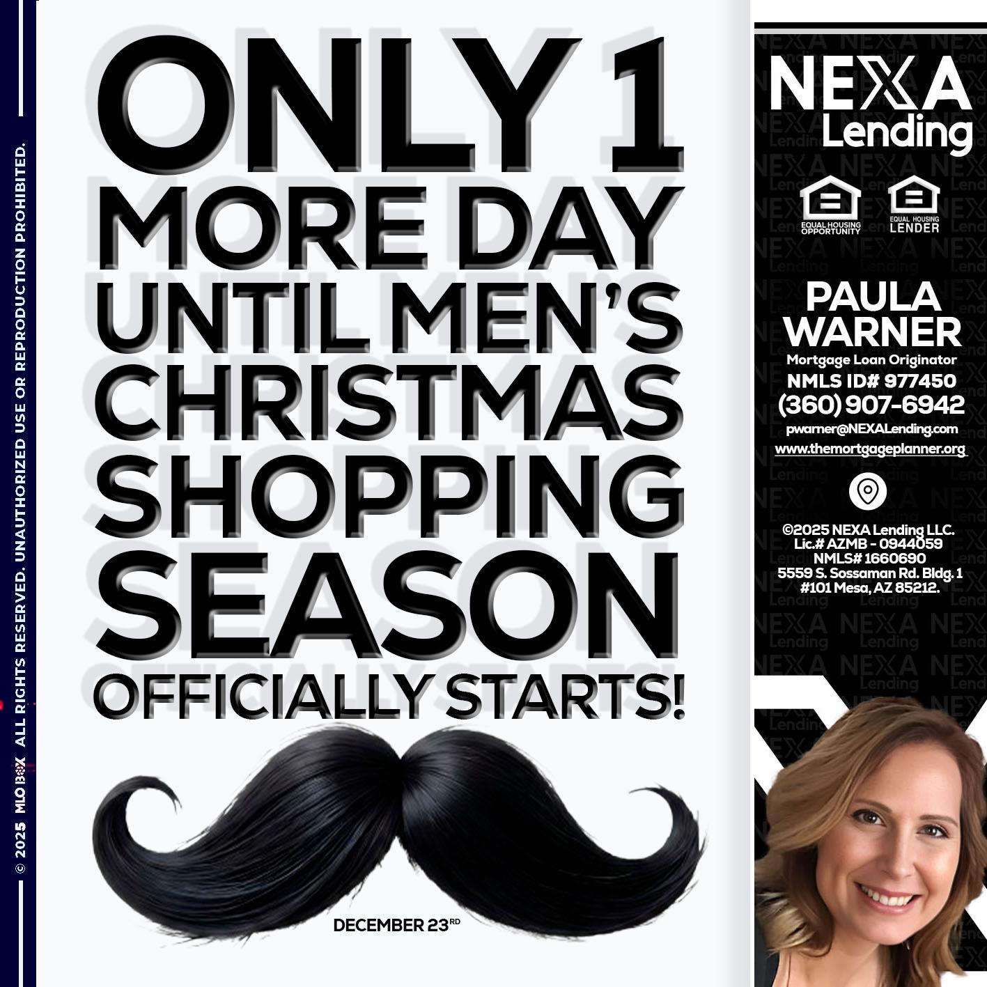 ONLY 1 DAY - Paula Warner -Mortgage Loan Originator