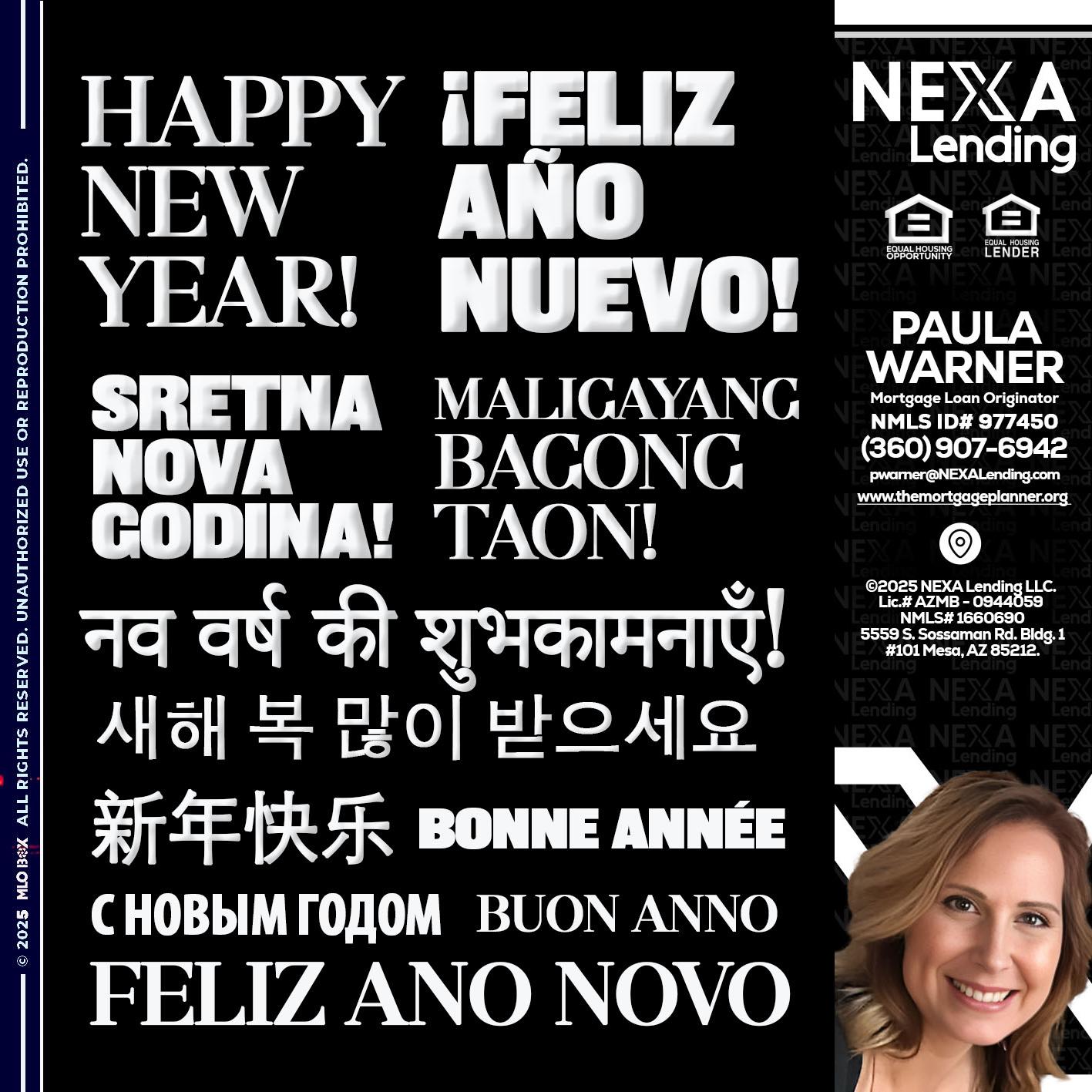 HAPPY NEW YEAR - Paula Warner -Mortgage Loan Originator