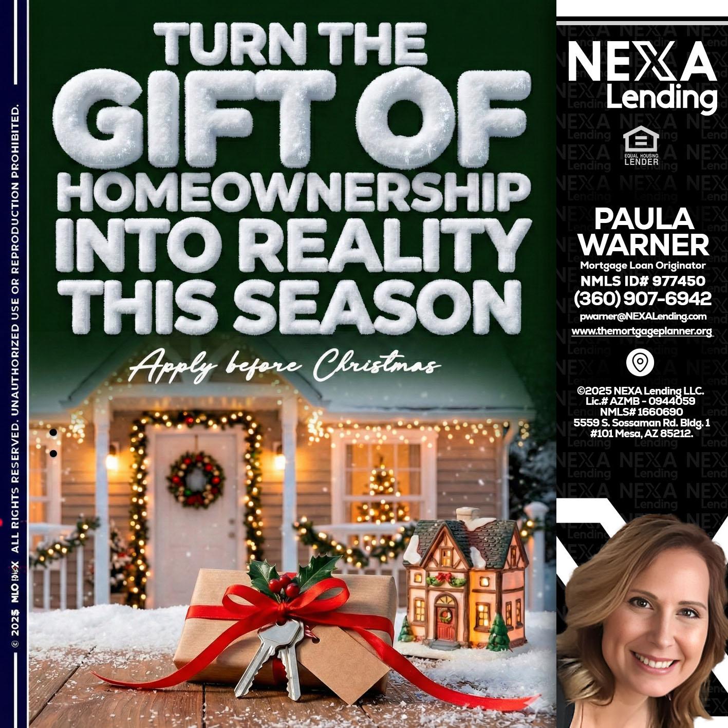 TURN GIFTS - Paula Warner -Mortgage Loan Originator