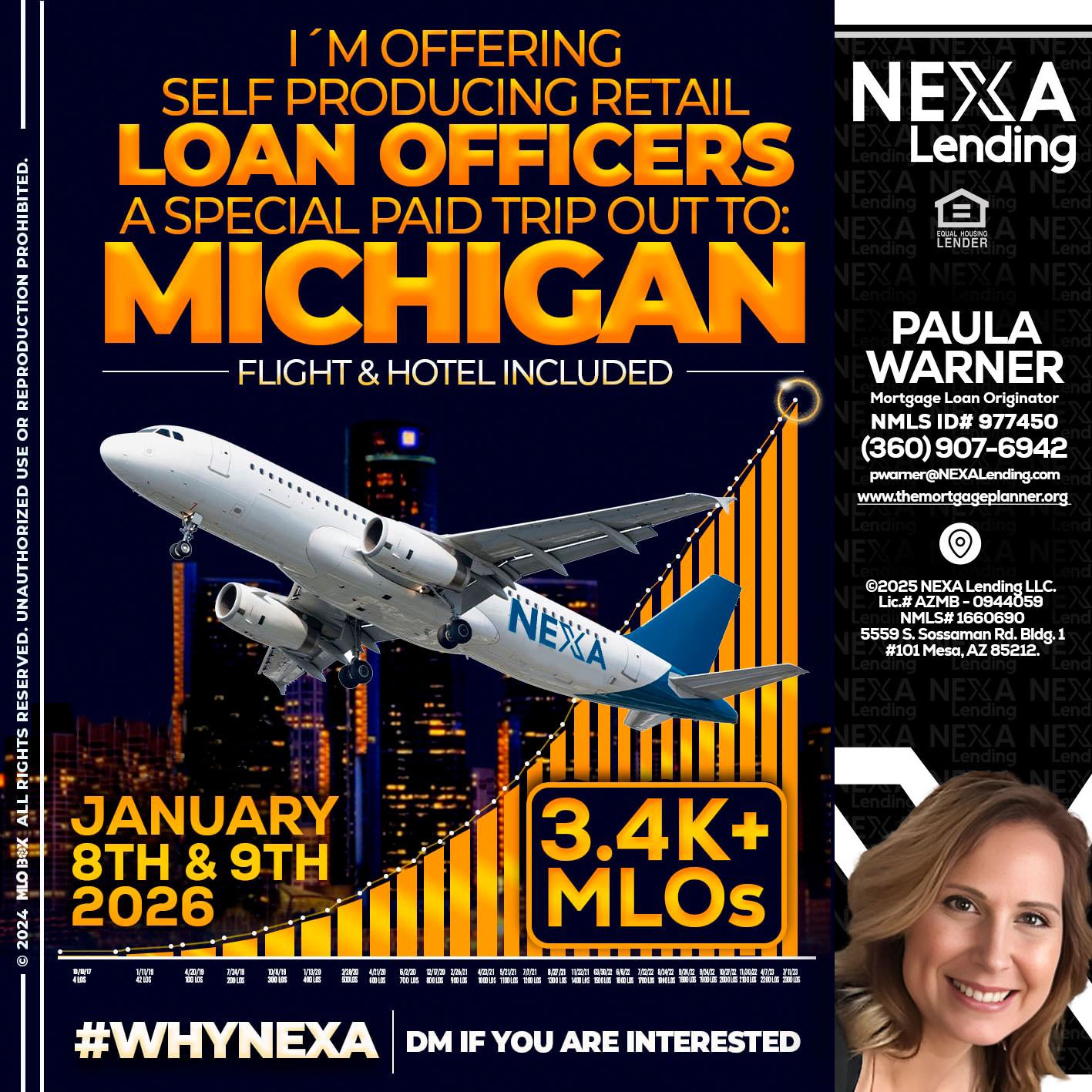 MICHIGAN TRIP - Paula Warner -Mortgage Loan Originator