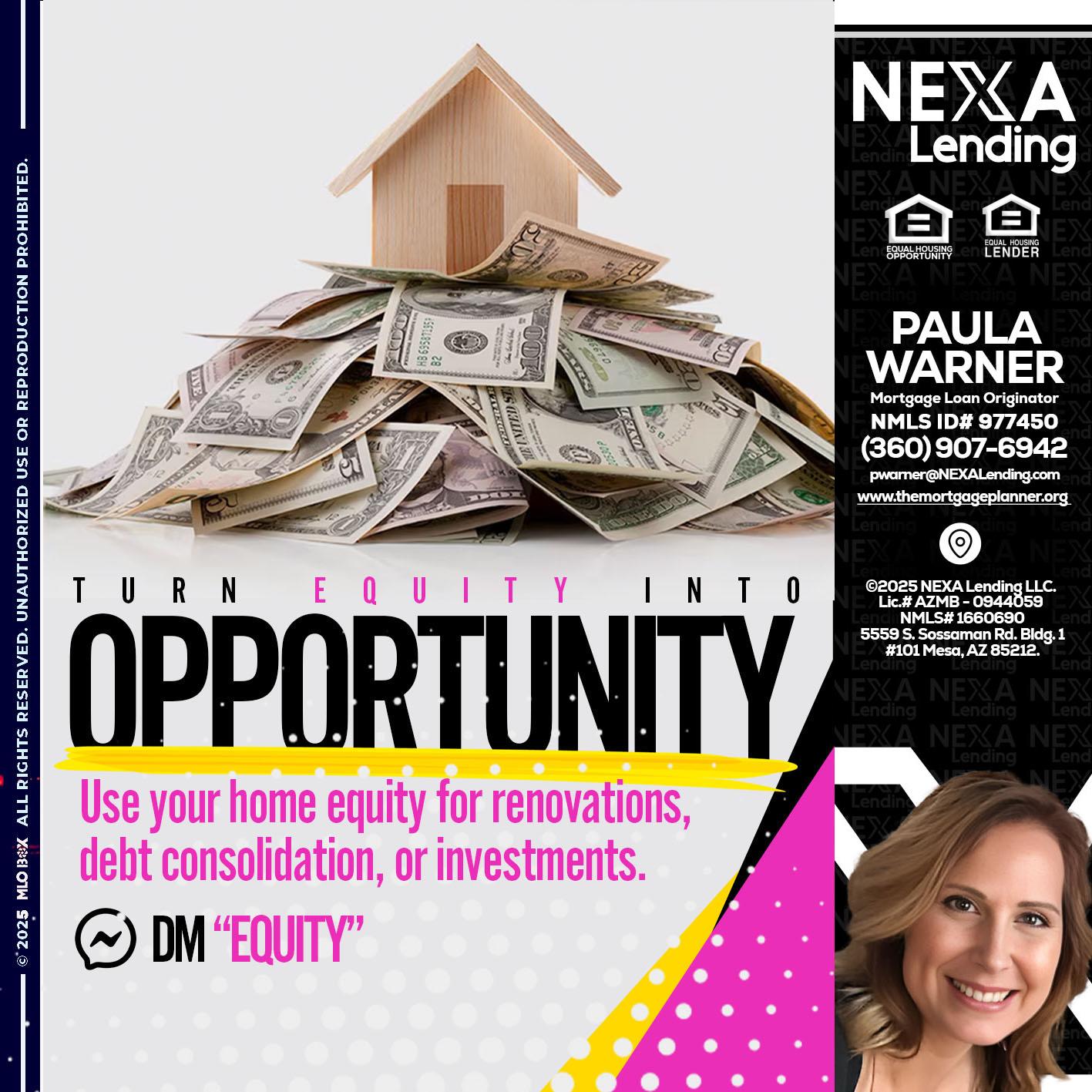 opportunity - Paula Warner -Mortgage Loan Originator