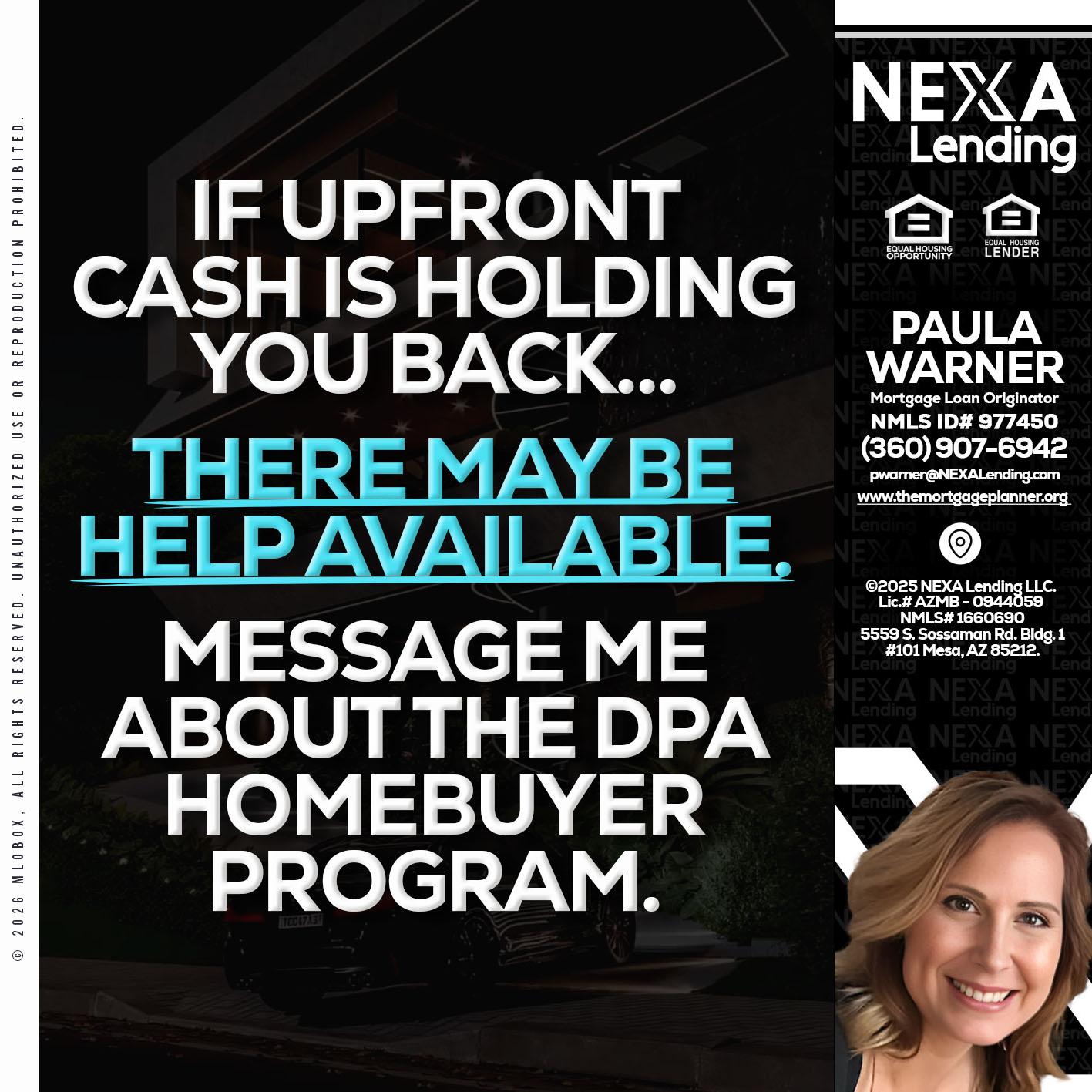 IF UPFRONT - Paula Warner -Mortgage Loan Originator