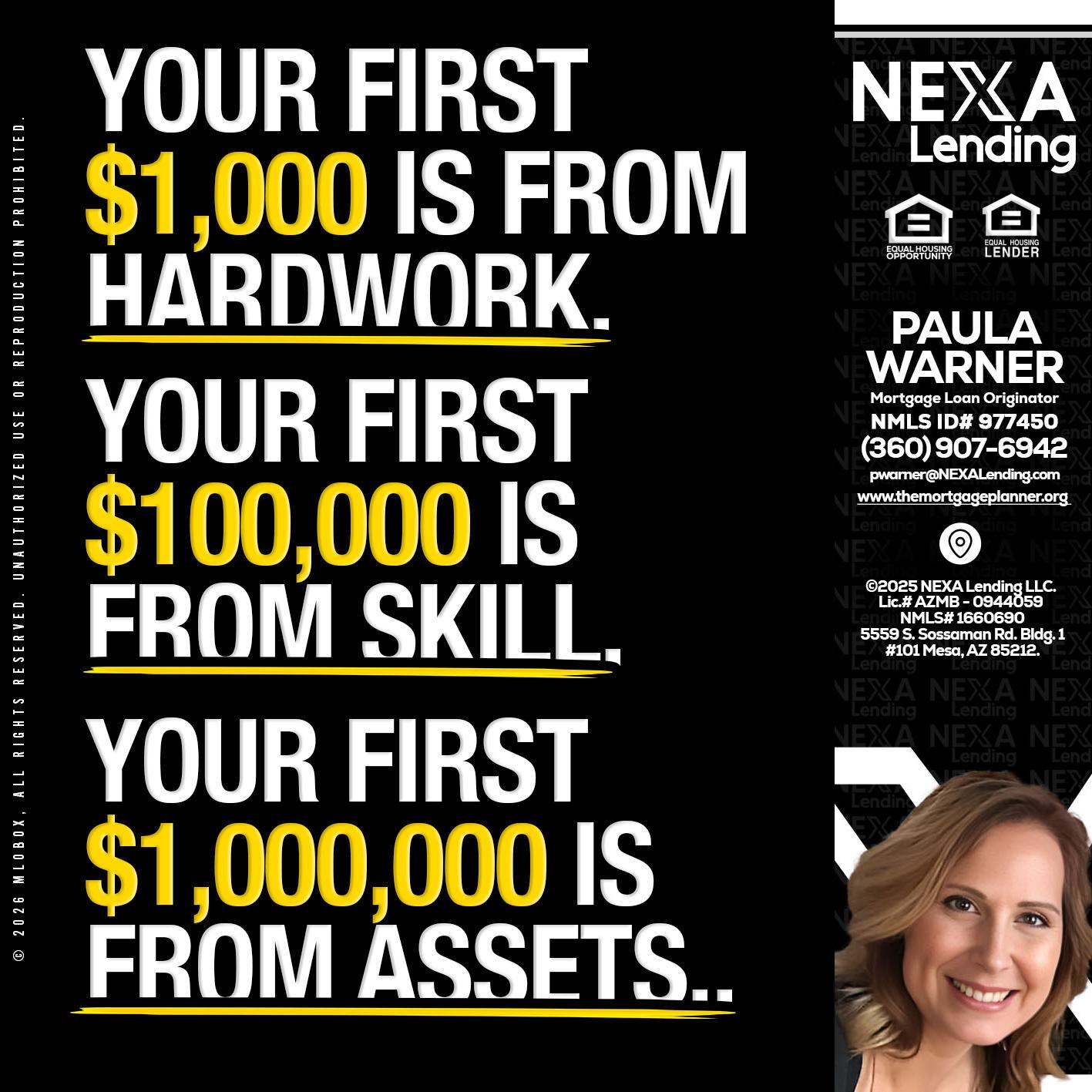 YOUR FIRST $1000 - Paula Warner -Mortgage Loan Originator