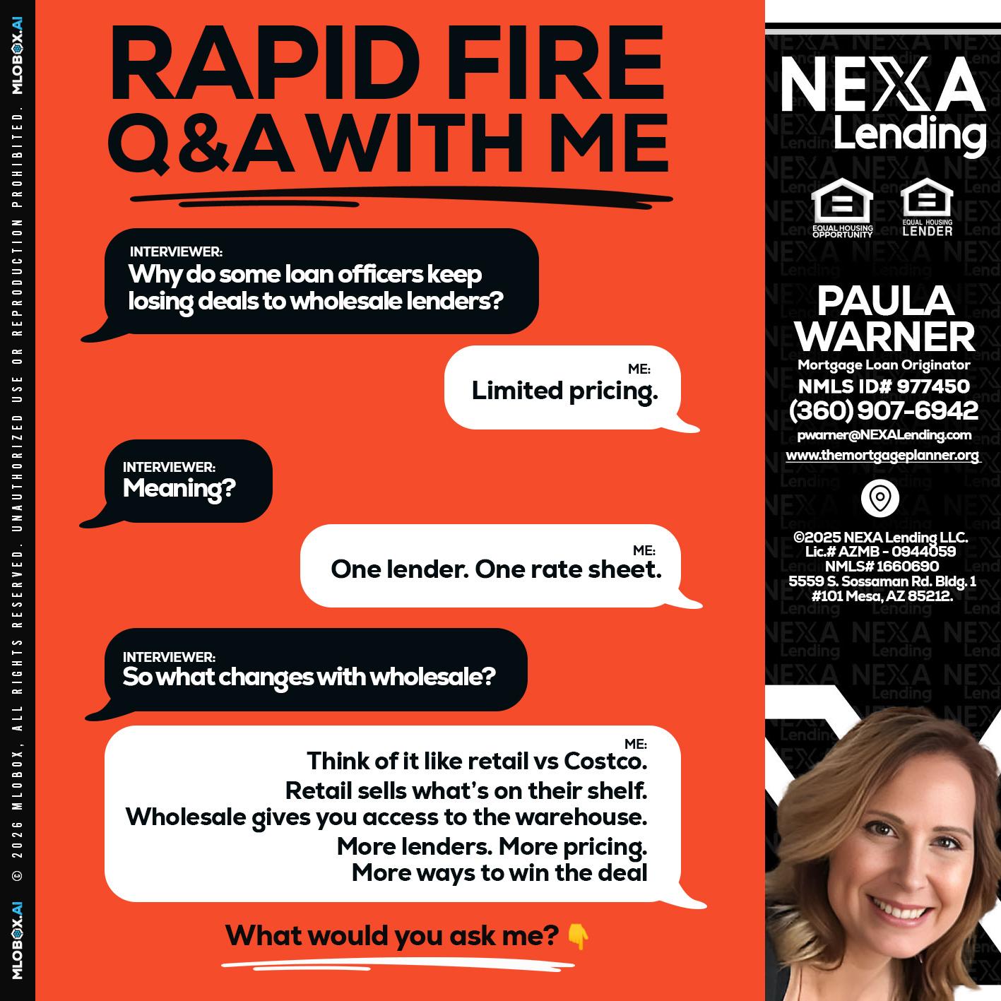 Q&A - Paula Warner -Mortgage Loan Originator