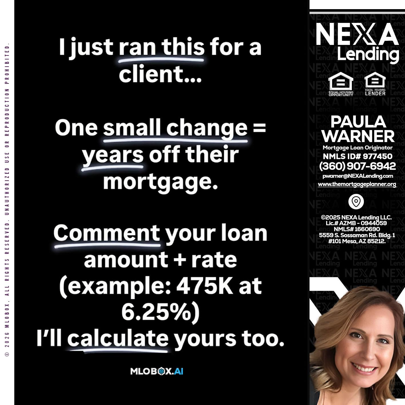 I JUST RAN - Paula Warner -Mortgage Loan Originator