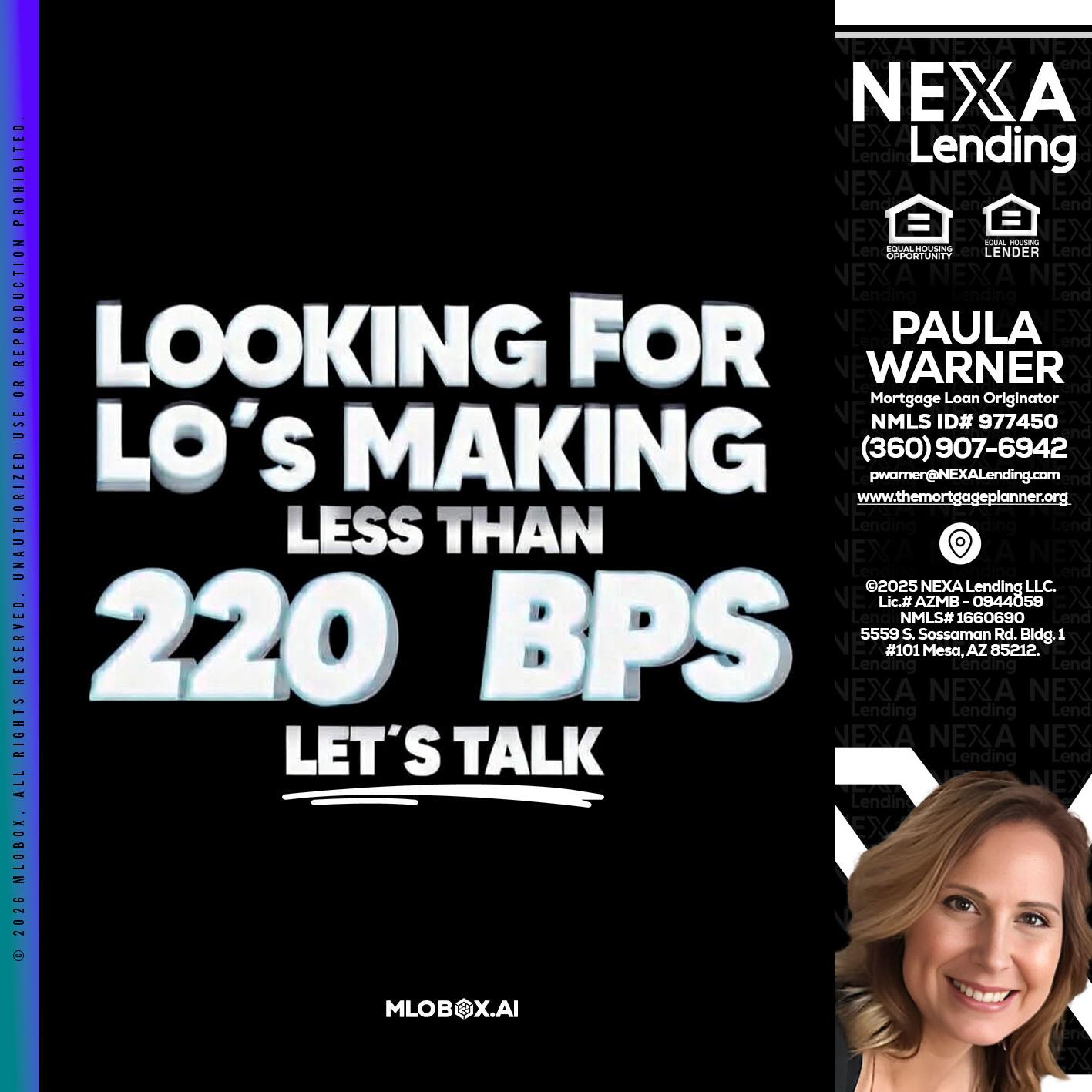 LOOKING FOR - Paula Warner -Mortgage Loan Originator