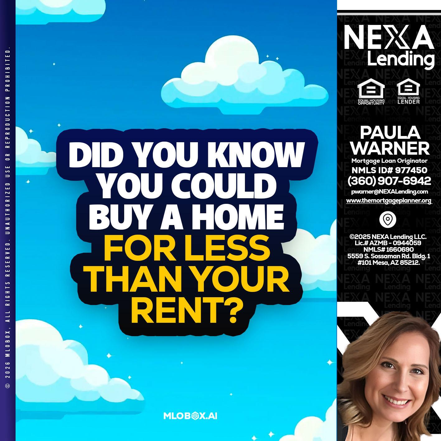 DID YOU KNOW - Paula Warner -Mortgage Loan Originator