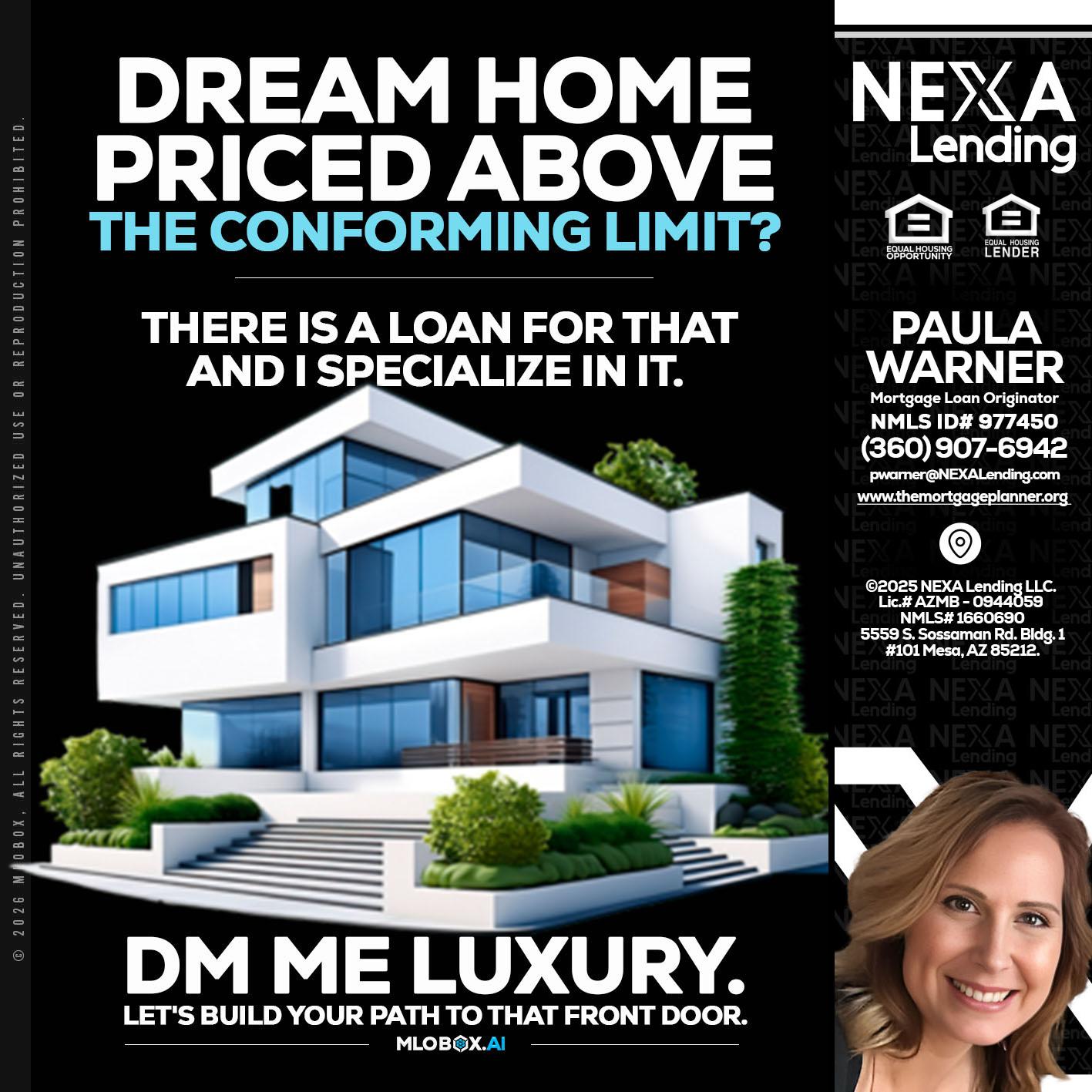 DREAM HOME - Paula Warner -Mortgage Loan Originator