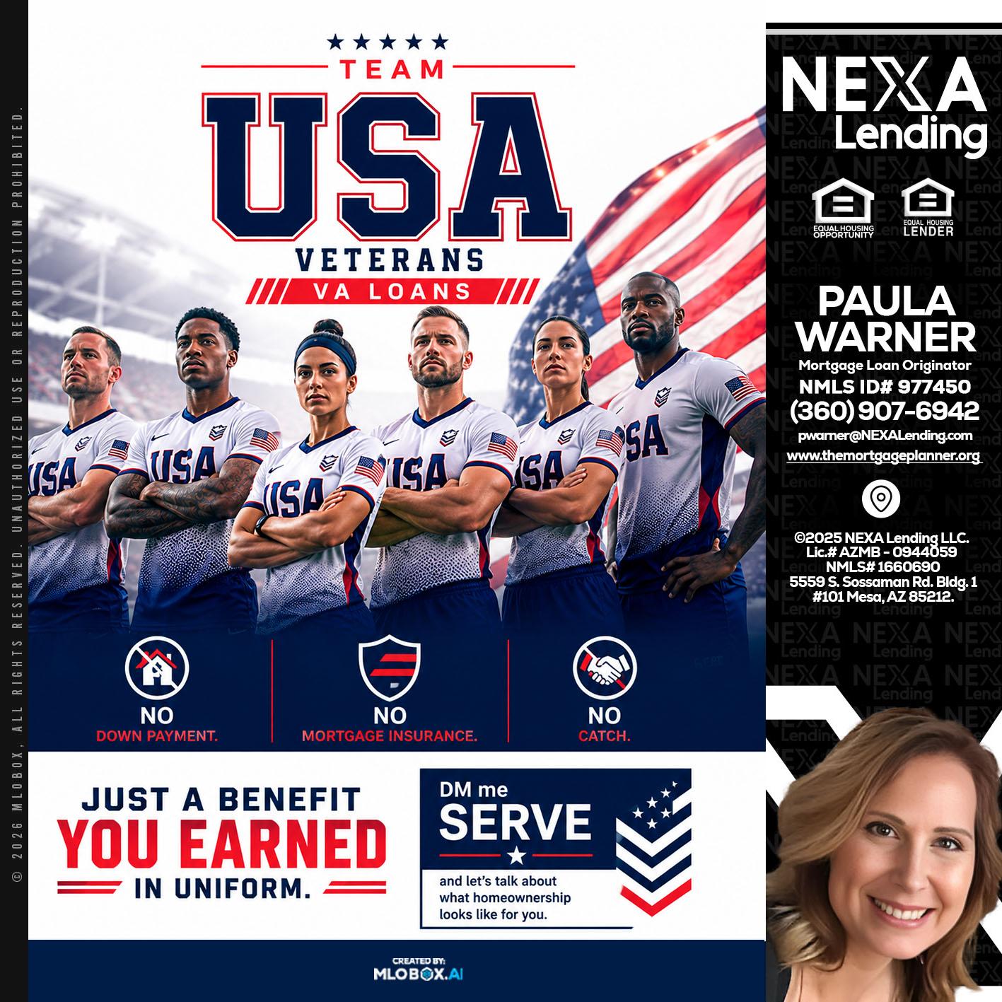 USA TEAM - Paula Warner -Mortgage Loan Originator