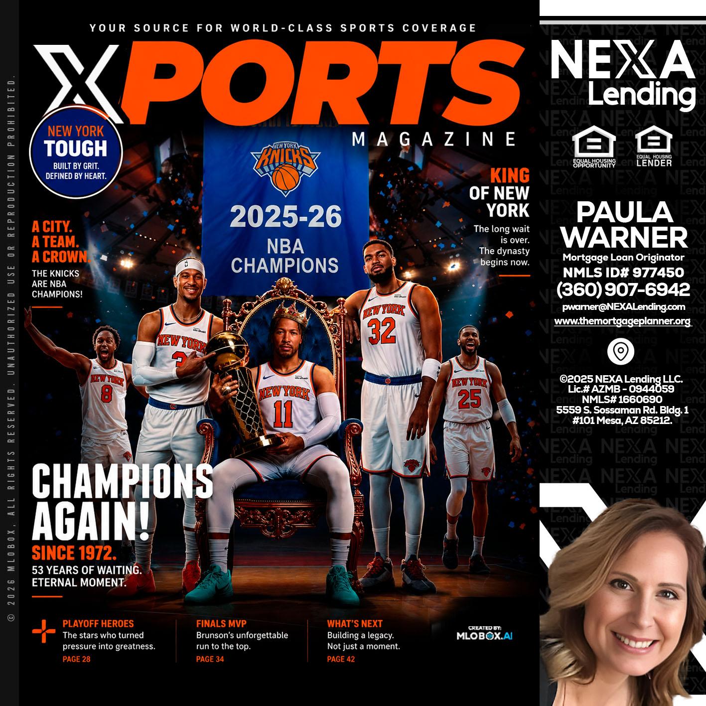 XPORTS MAGAZINE - Paula Warner -Mortgage Loan Originator
