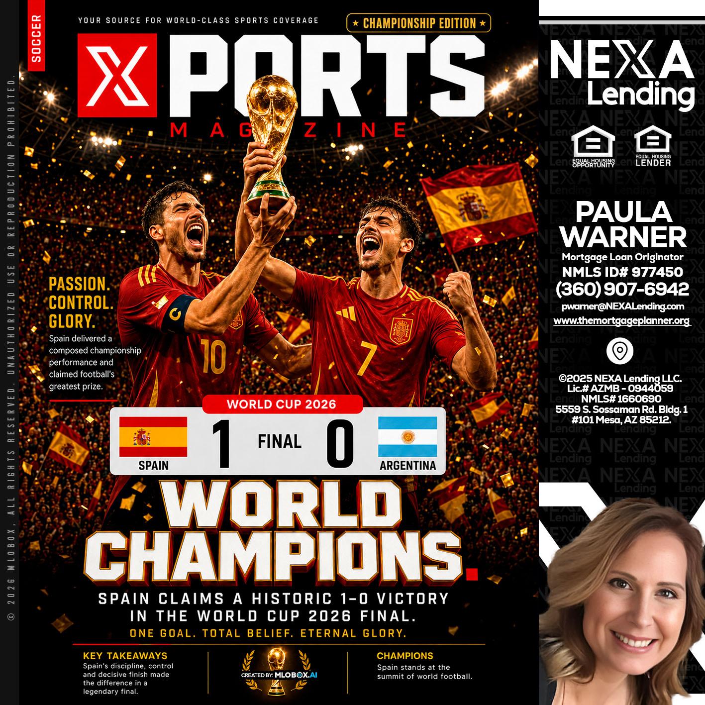 SPAIN CHAMPION - Paula Warner -Mortgage Loan Originator